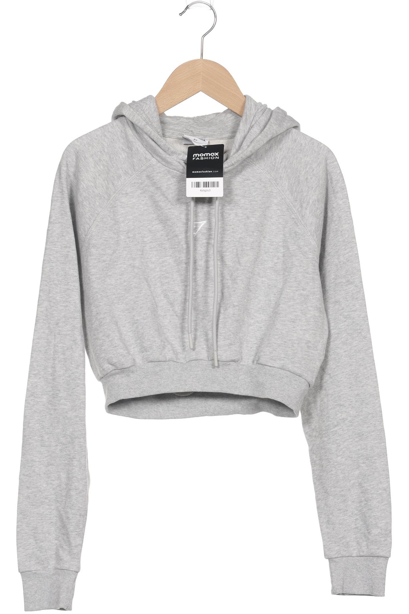 

Gymshark Damen Kapuzenpullover, grau, Gr. 34