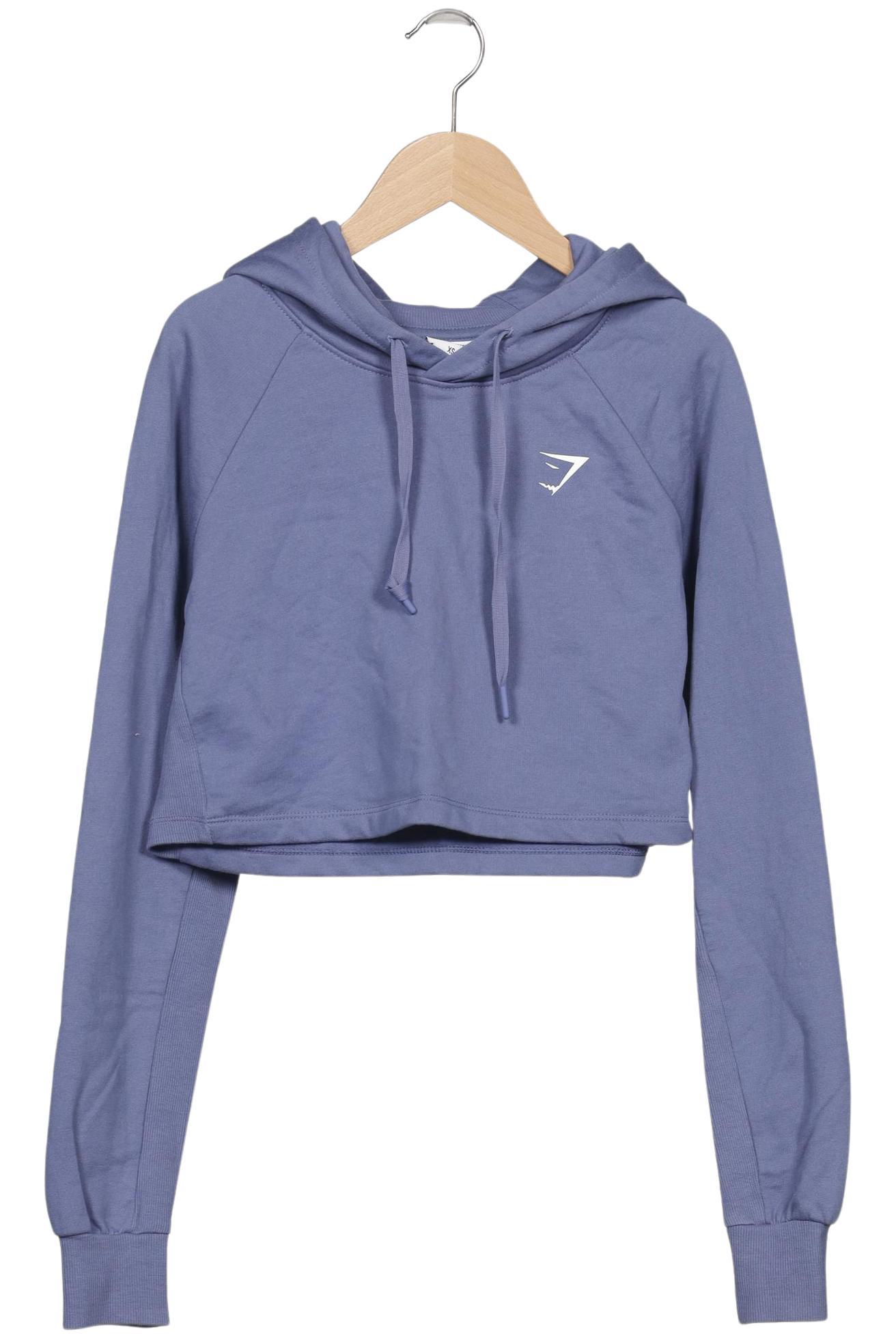 

Gymshark Damen Kapuzenpullover, blau, Gr. 34