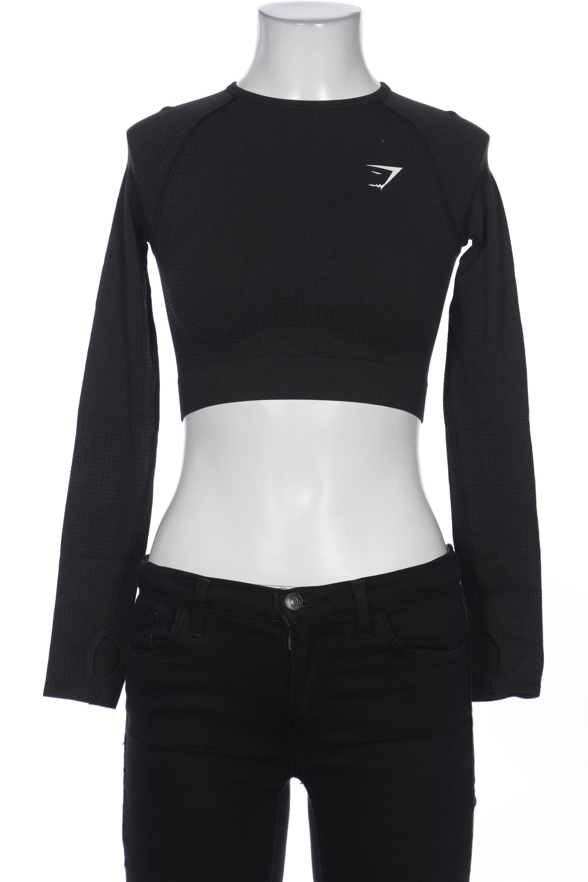 

Gymshark Damen Langarmshirt, schwarz, Gr. 34