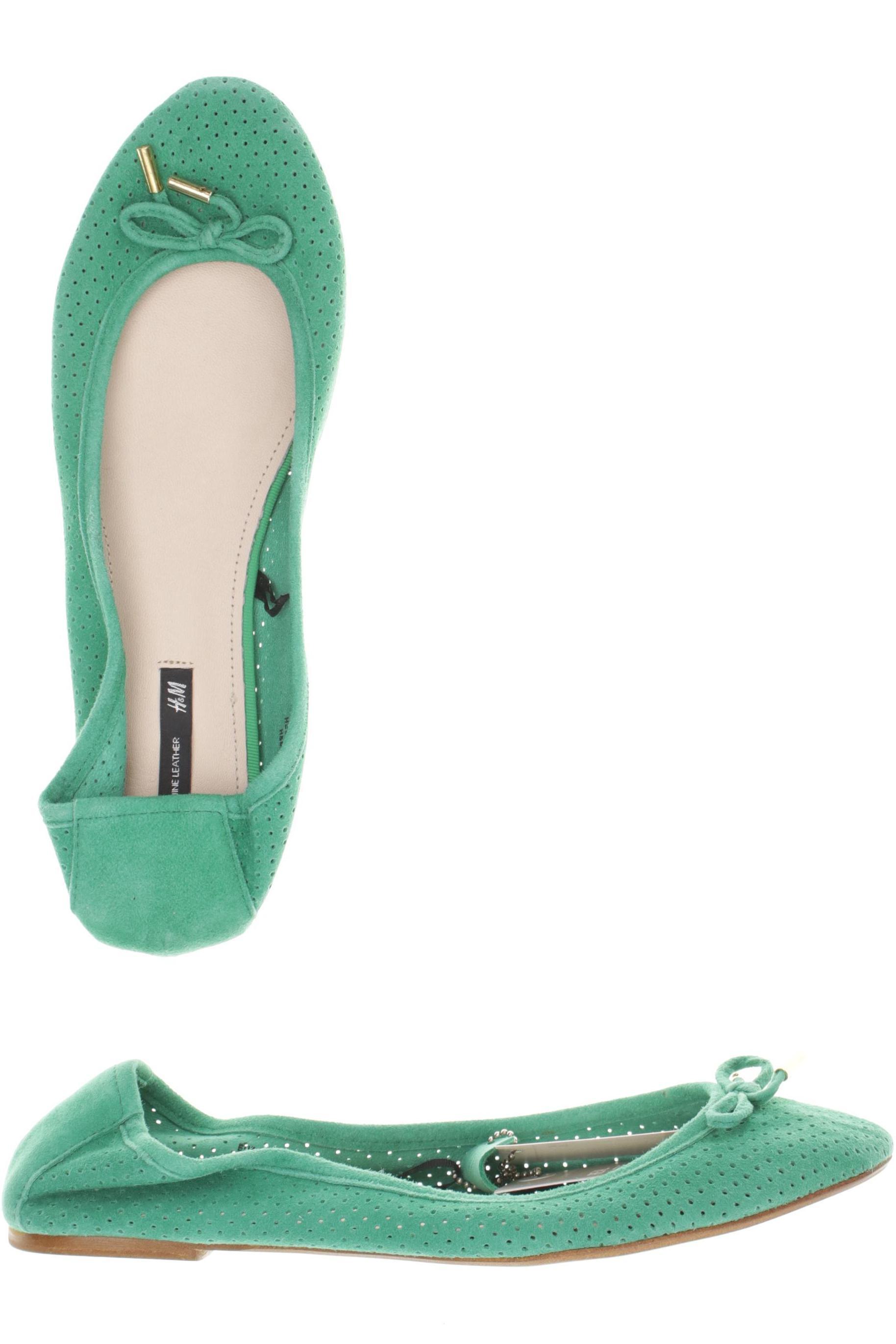 

H&M Damen Ballerinas, grün, Gr. 40