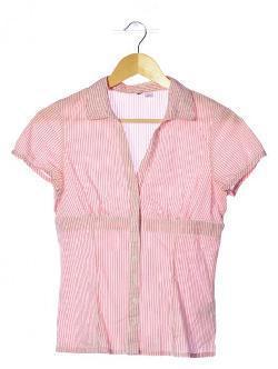 

H&M Damen Bluse, rot, weiß, Gr.