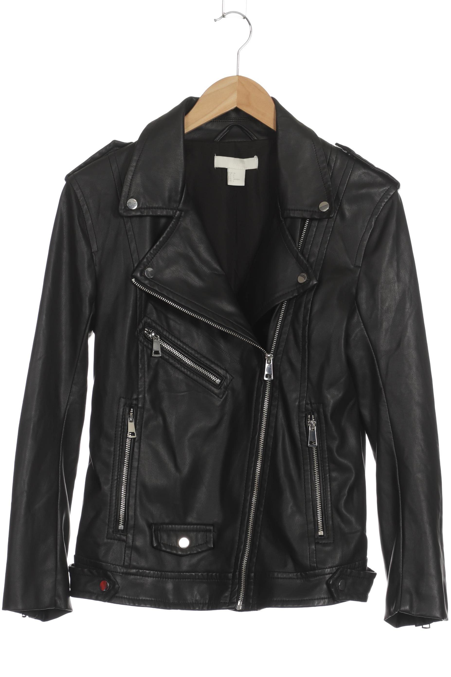 

H&M Damen Jacke, schwarz, Gr. 34