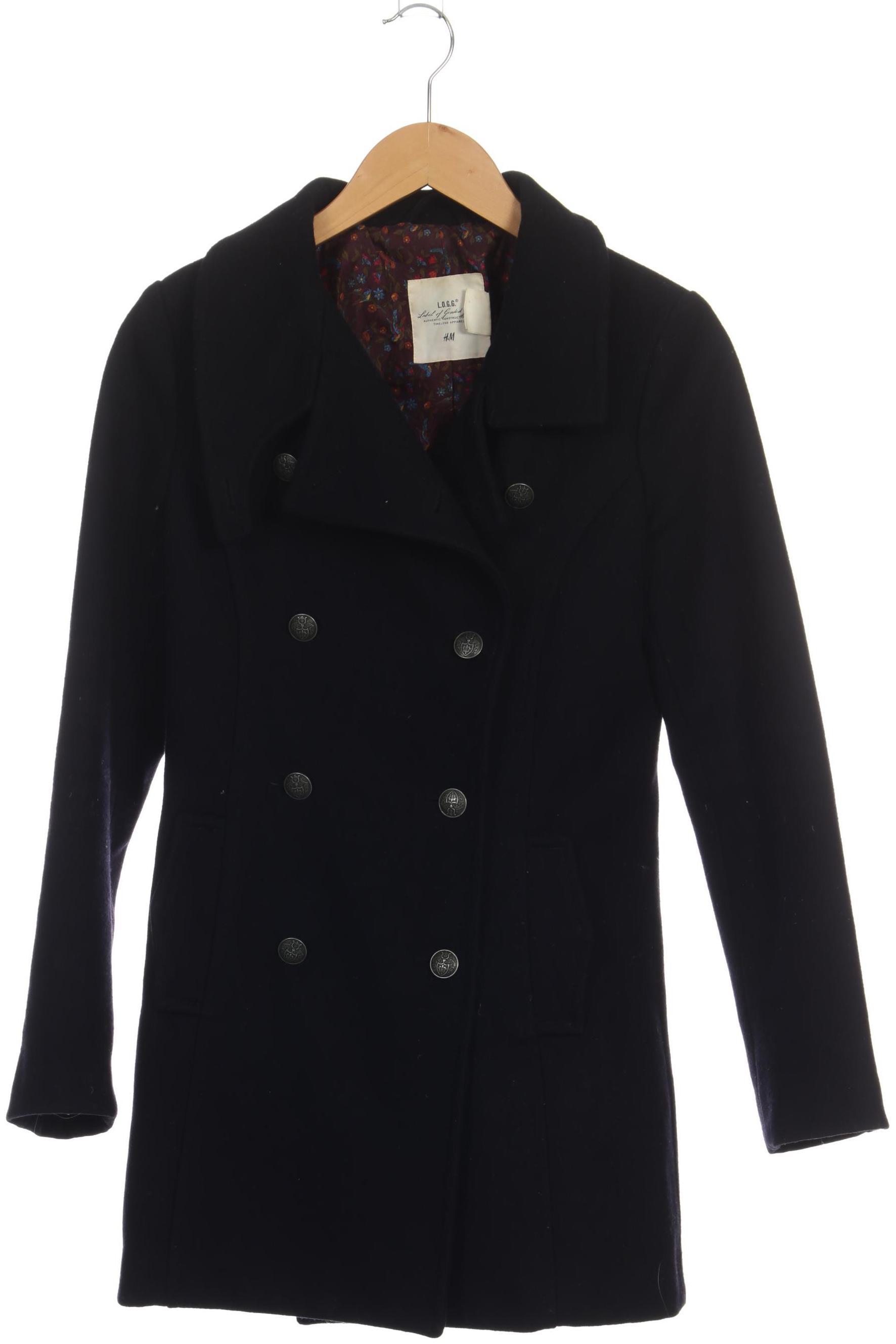 

H&M Damen Mantel, schwarz, Gr. 34