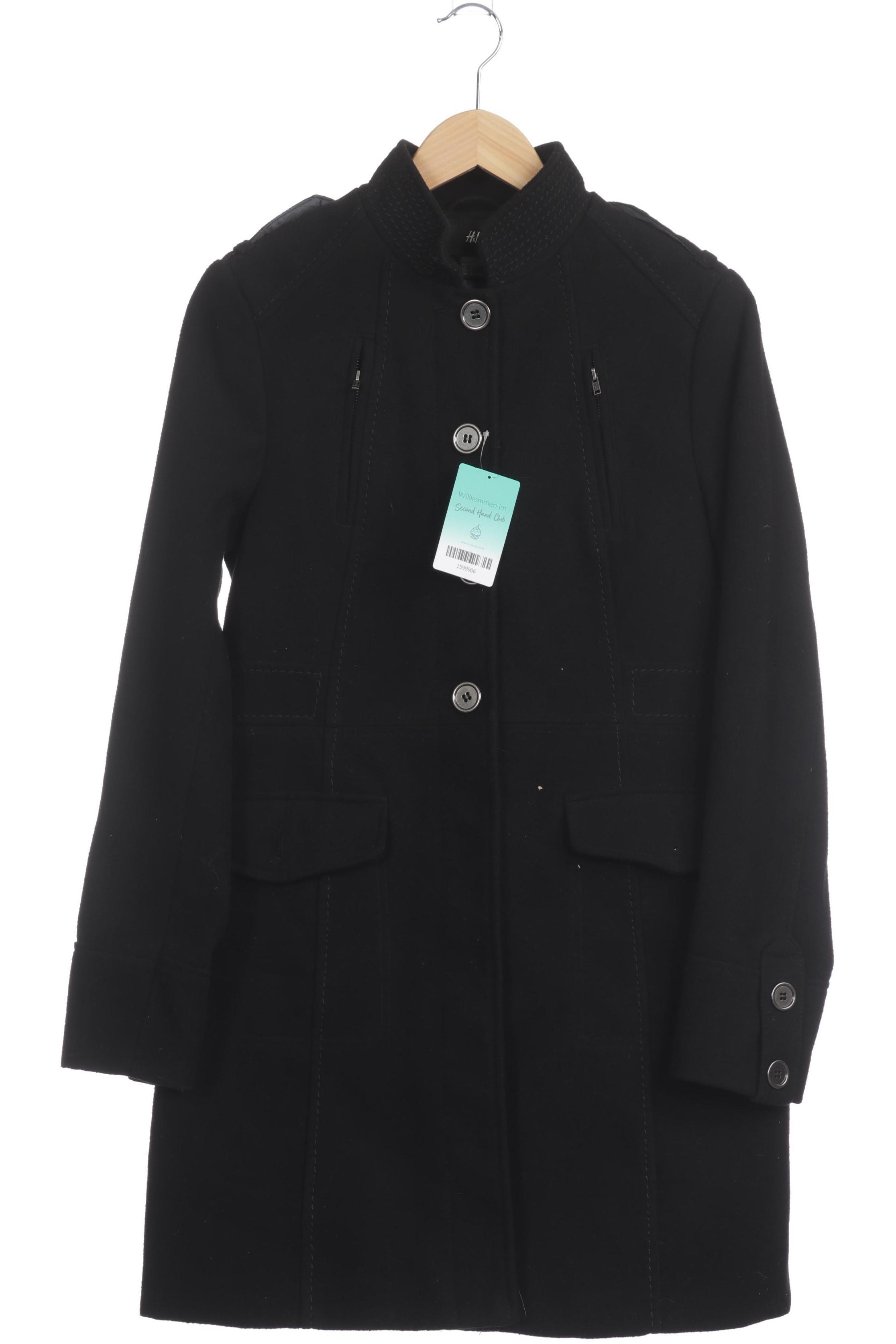 

H&M Damen Mantel, schwarz, Gr. 38