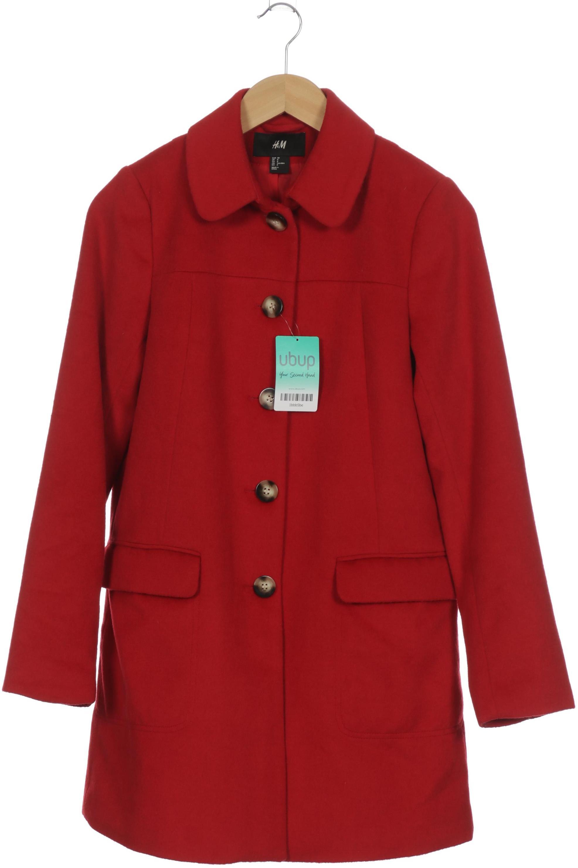 

H&M Damen Mantel, rot, Gr. 38