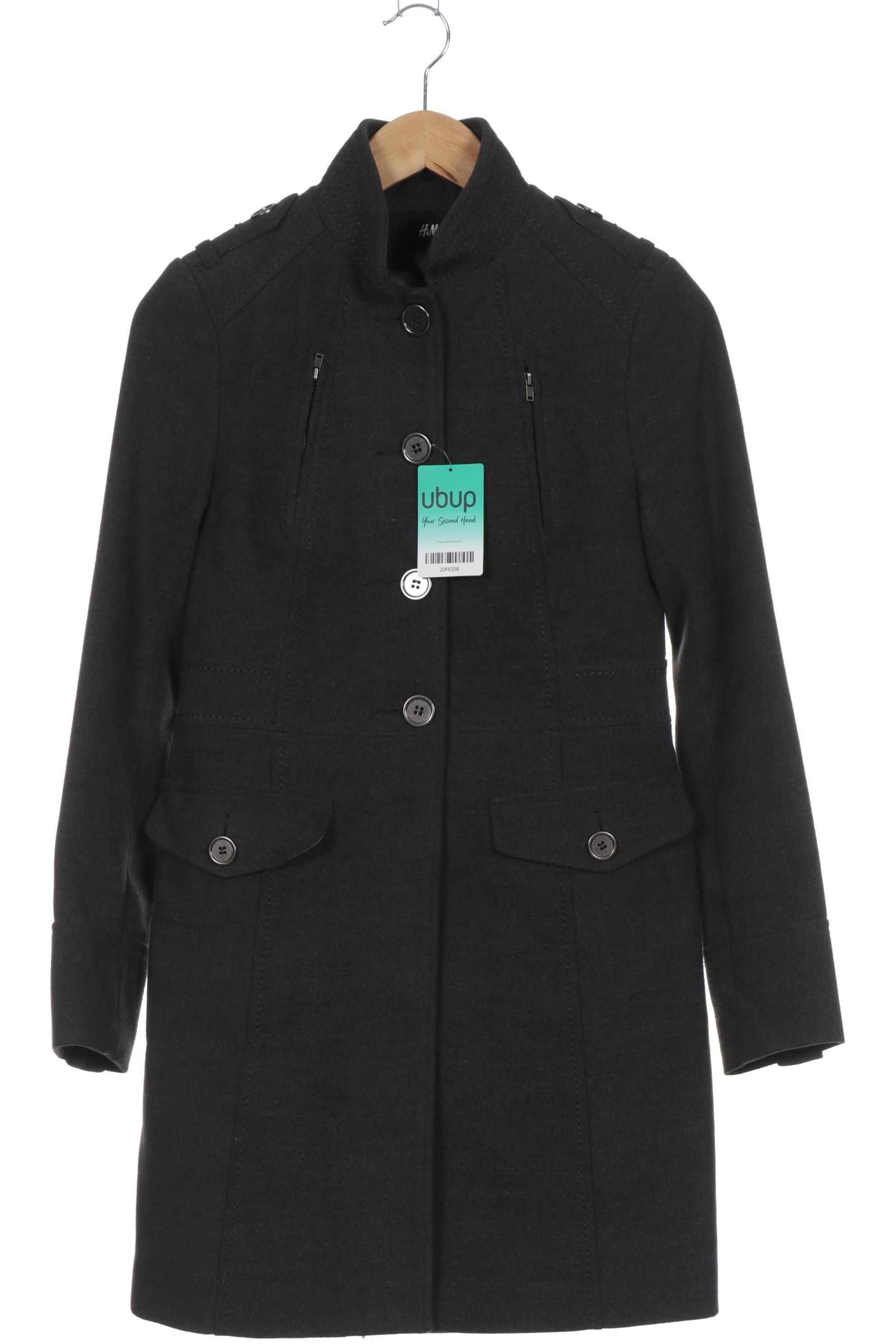 

H&M Damen Mantel, grau, Gr. 34