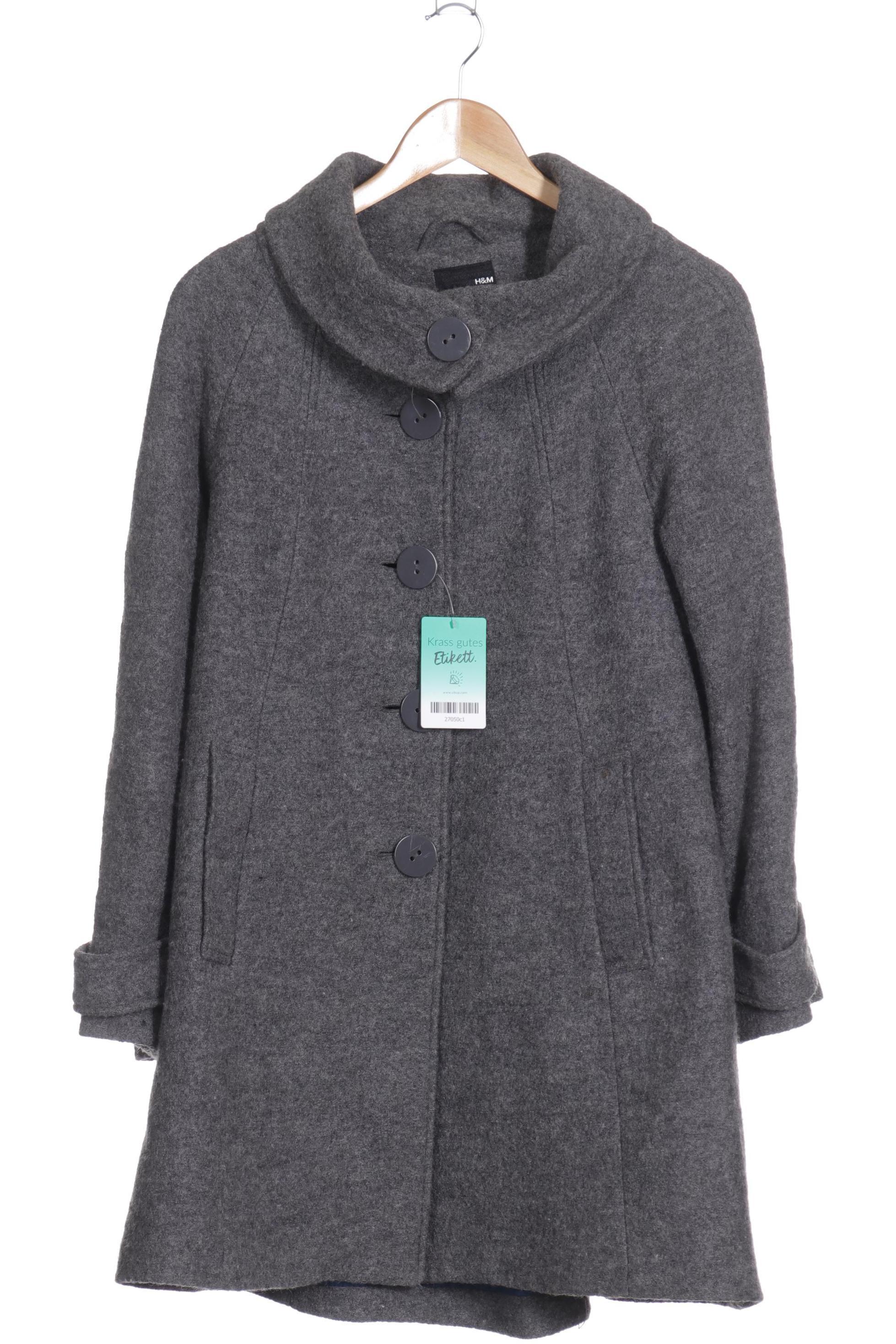 

H&M Damen Mantel, grau, Gr. 34
