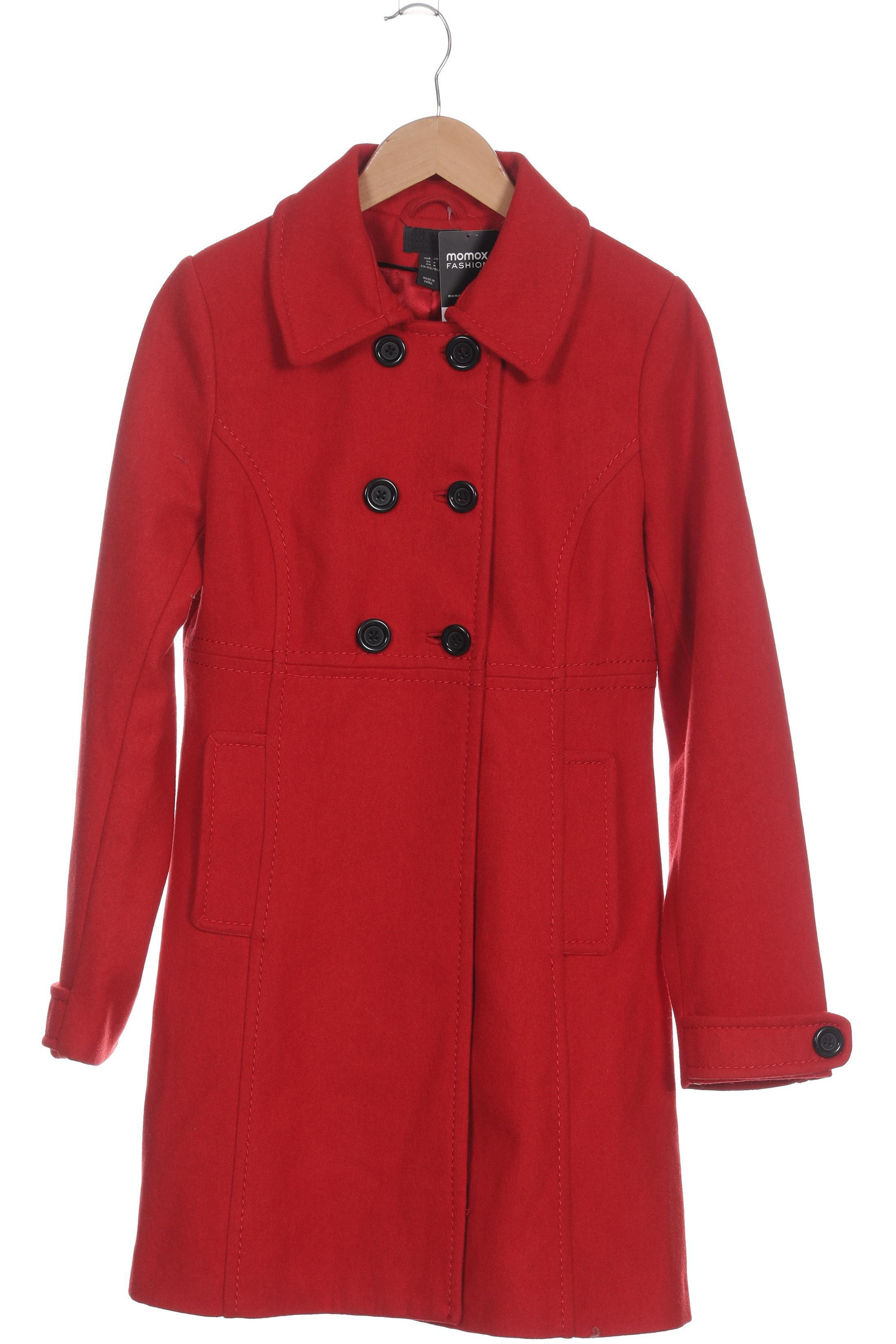 

H&M Damen Mantel, rot, Gr. 38