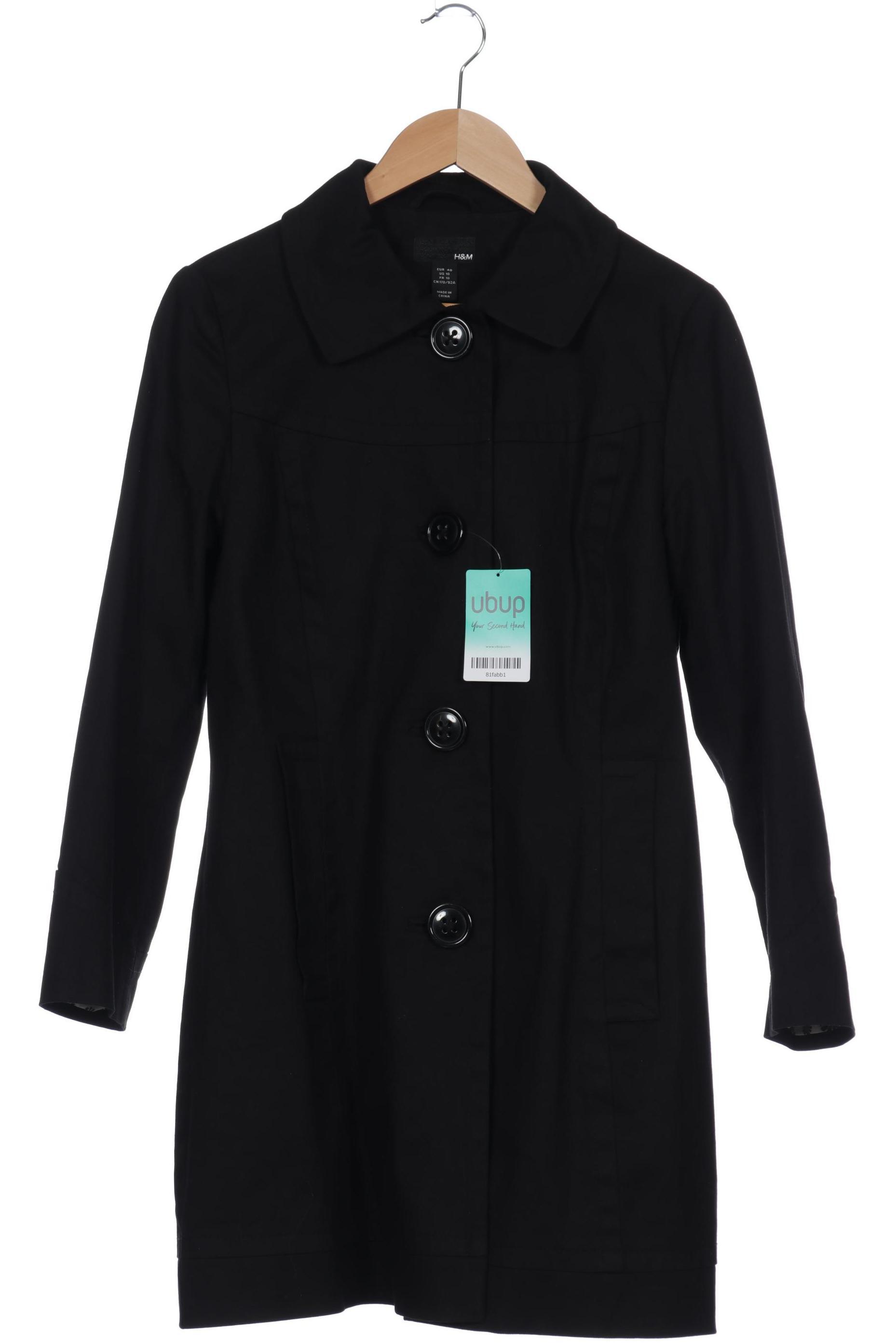 

H&M Damen Mantel, schwarz, Gr. 40