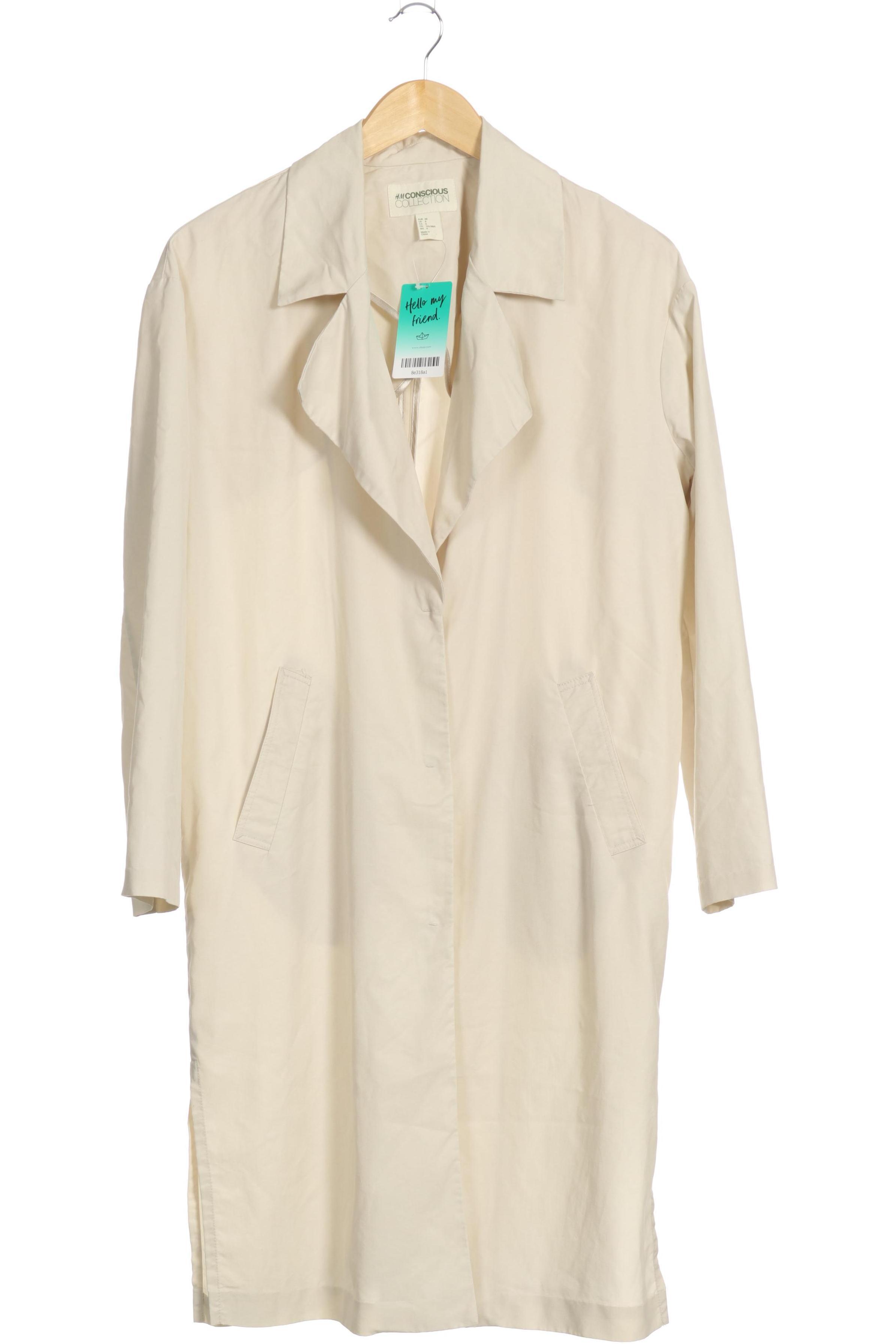 

H&M Damen Mantel, weiß, Gr. 38