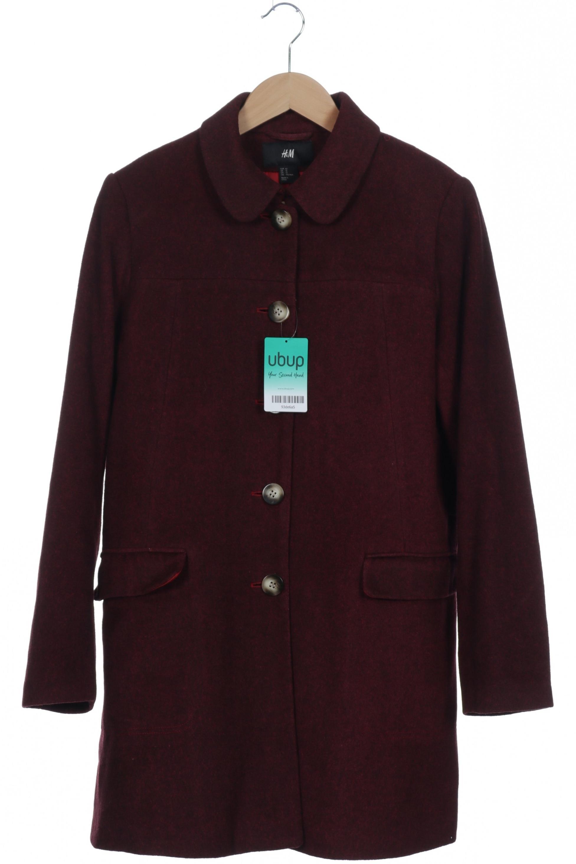

H&M Damen Mantel, rot, Gr. 42
