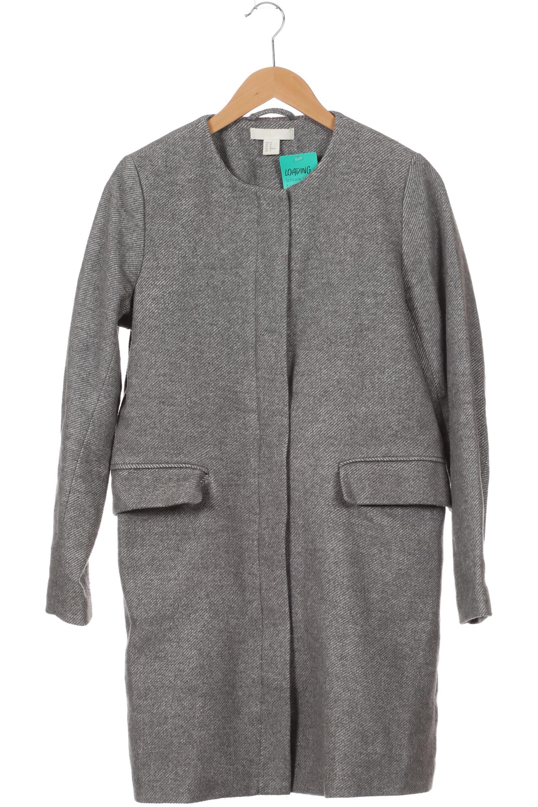 

H&M Damen Mantel, grau, Gr. 10