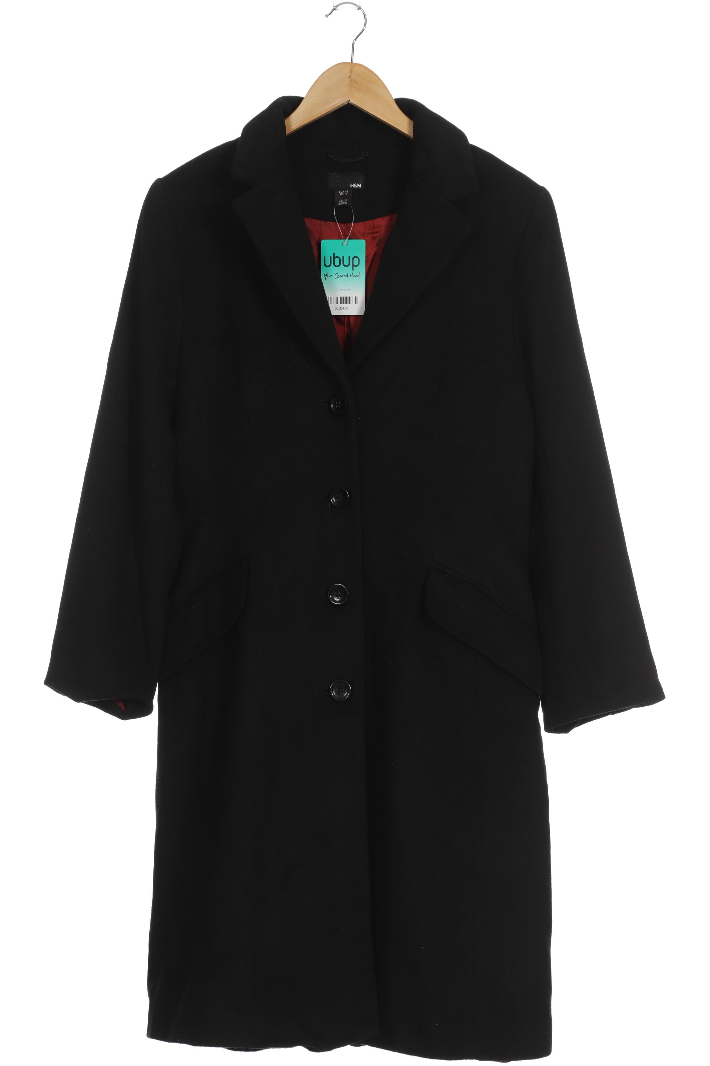 

H&M Damen Mantel, schwarz, Gr. 42