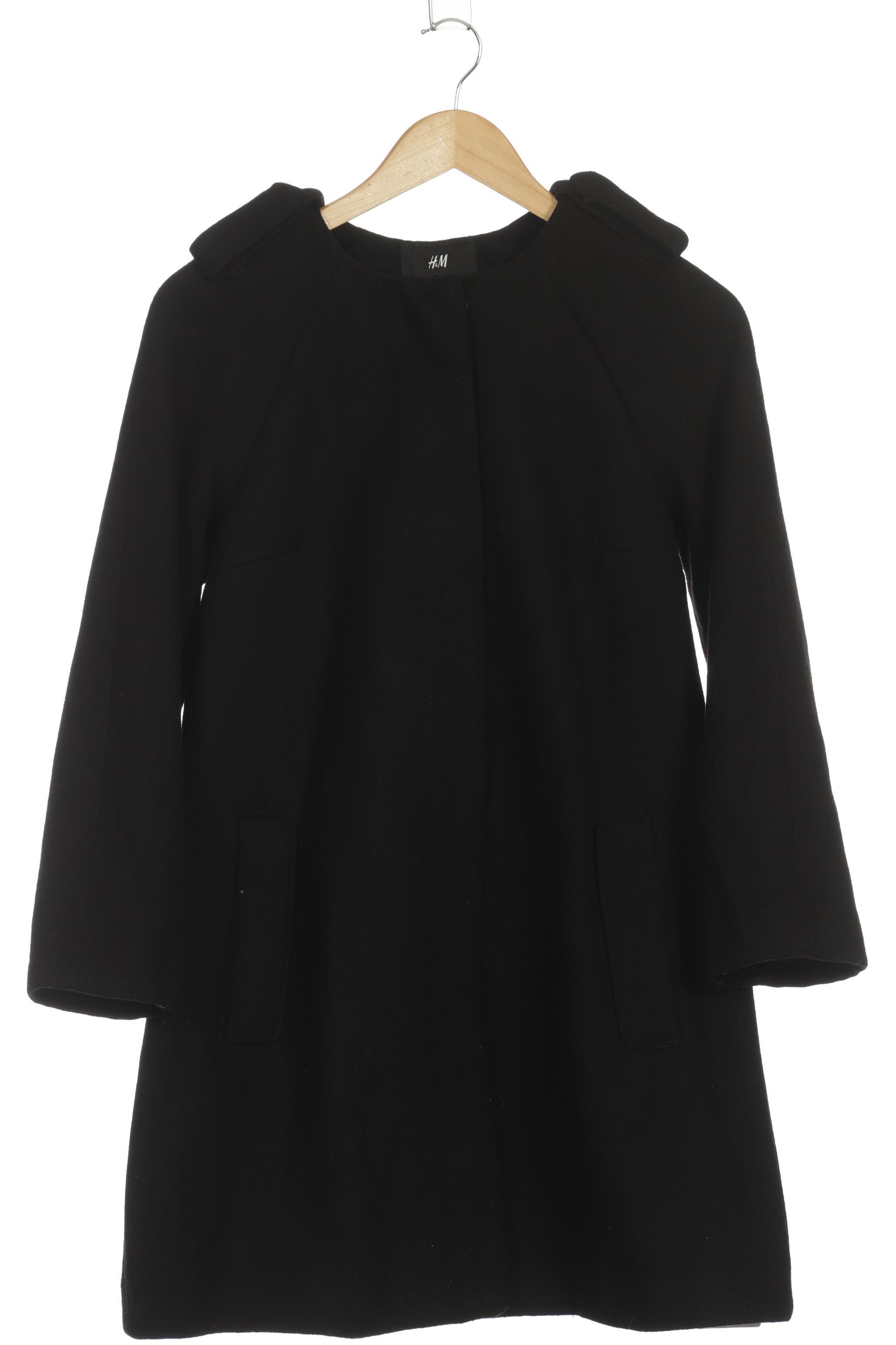 

H&M Damen Mantel, schwarz, Gr. 36