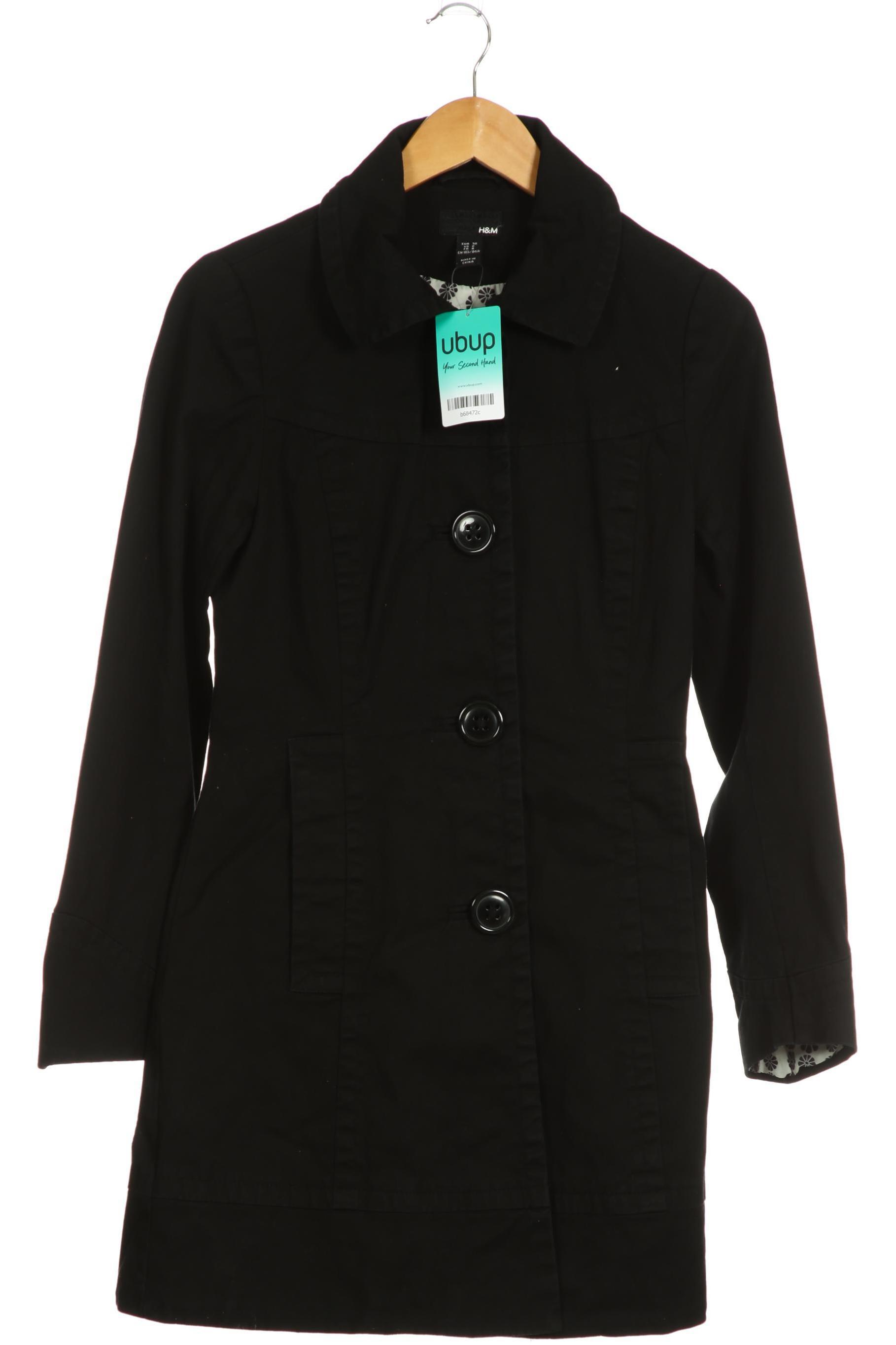 

H&M Damen Mantel, schwarz, Gr. 36