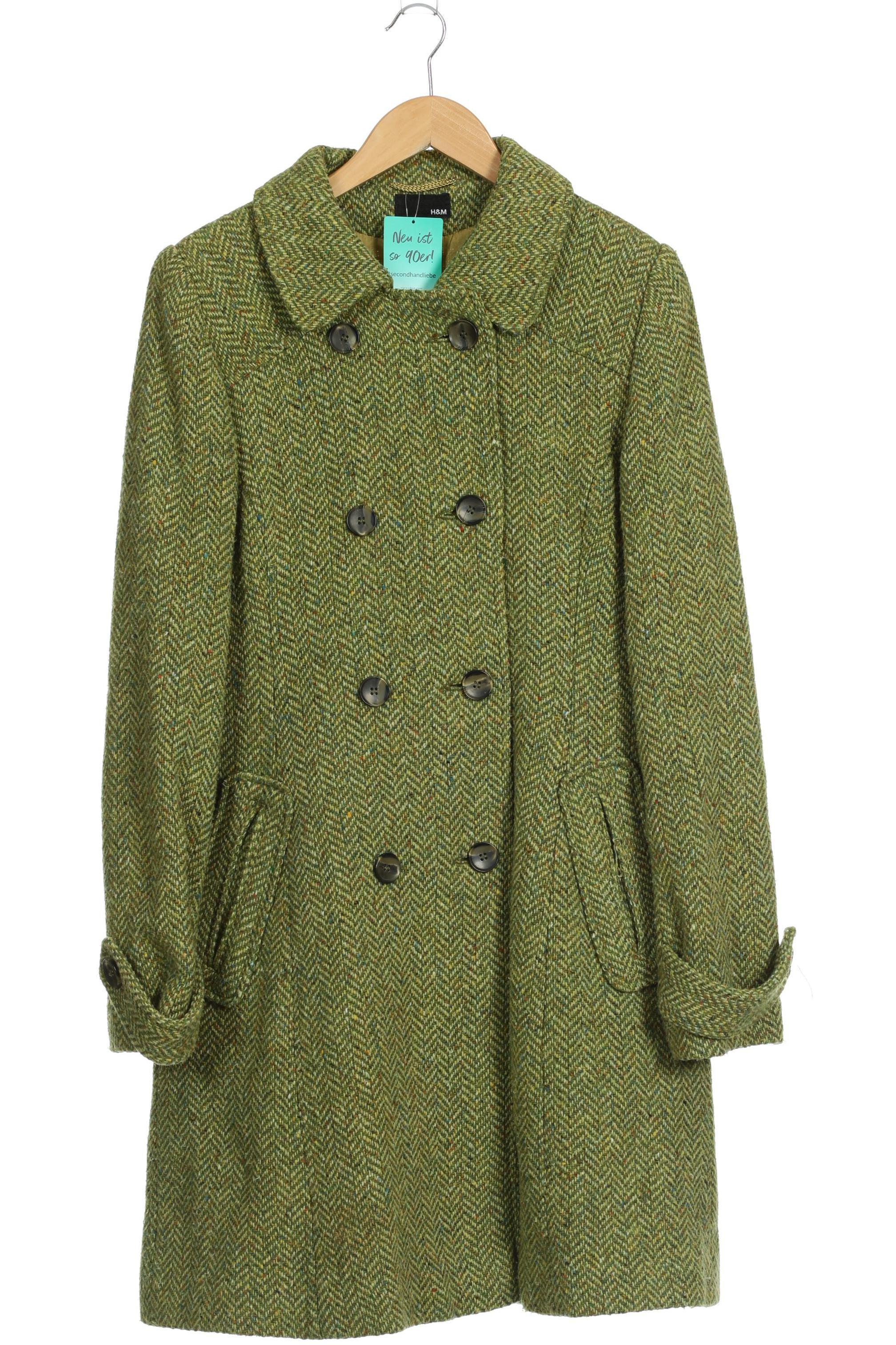 

H&M Damen Mantel, grün, Gr. 44