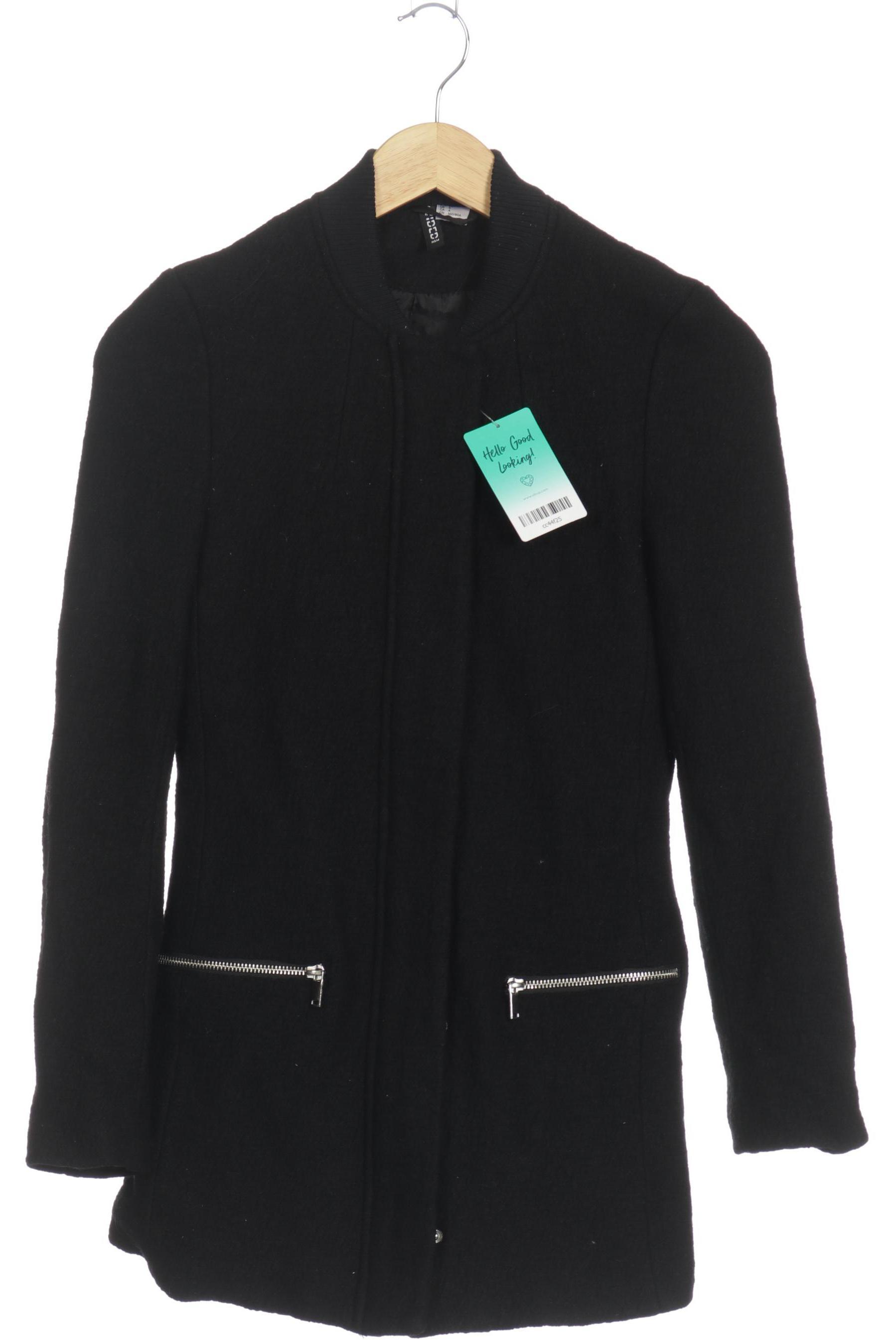 

H&M Damen Mantel, schwarz, Gr. 34