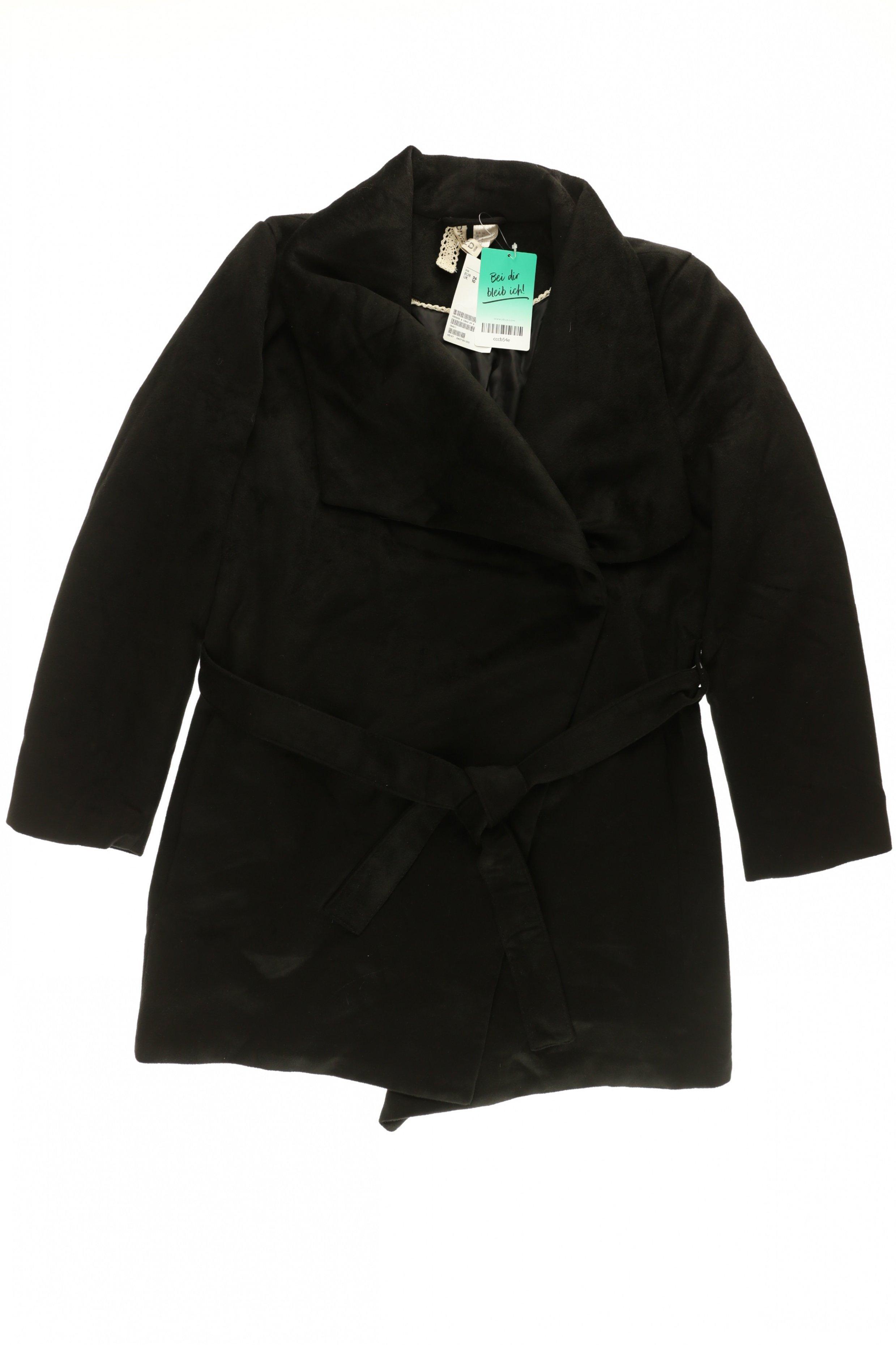 

H&M Damen Mantel, schwarz, Gr. 36