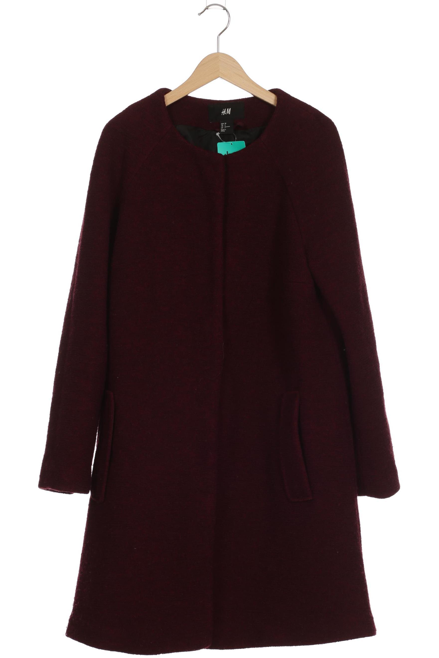 

H&M Damen Mantel, rot, Gr. 36