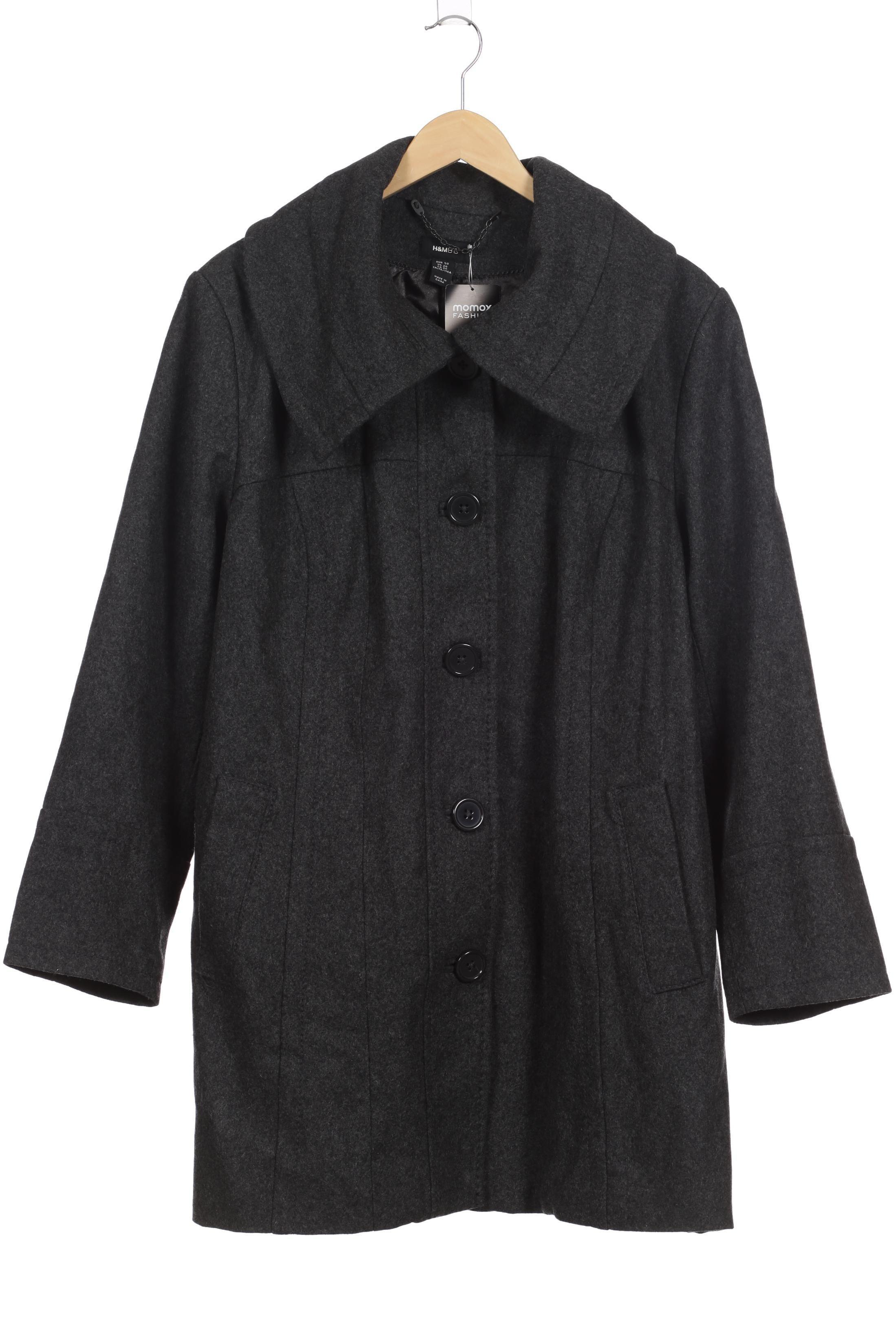 

H&M Damen Mantel, grau, Gr. 50