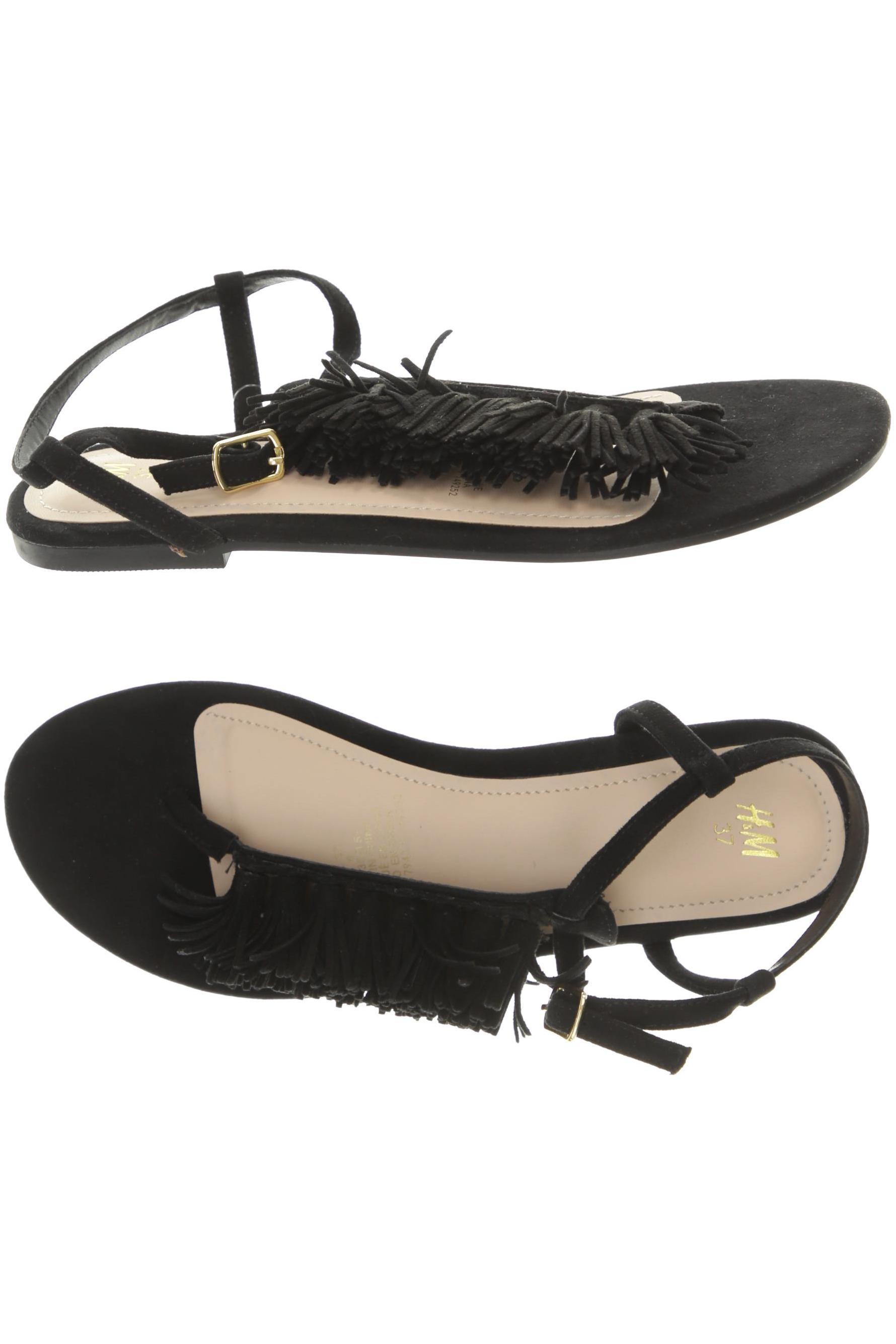 

H&M Damen Sandale, schwarz, Gr. 37