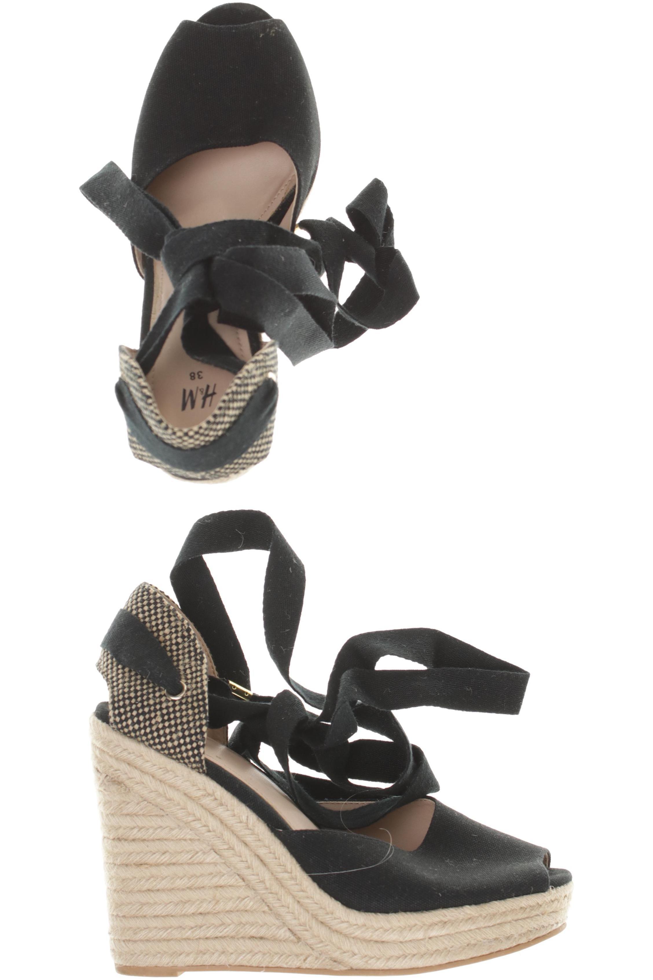 

H&M Damen Sandale, schwarz, Gr. 38