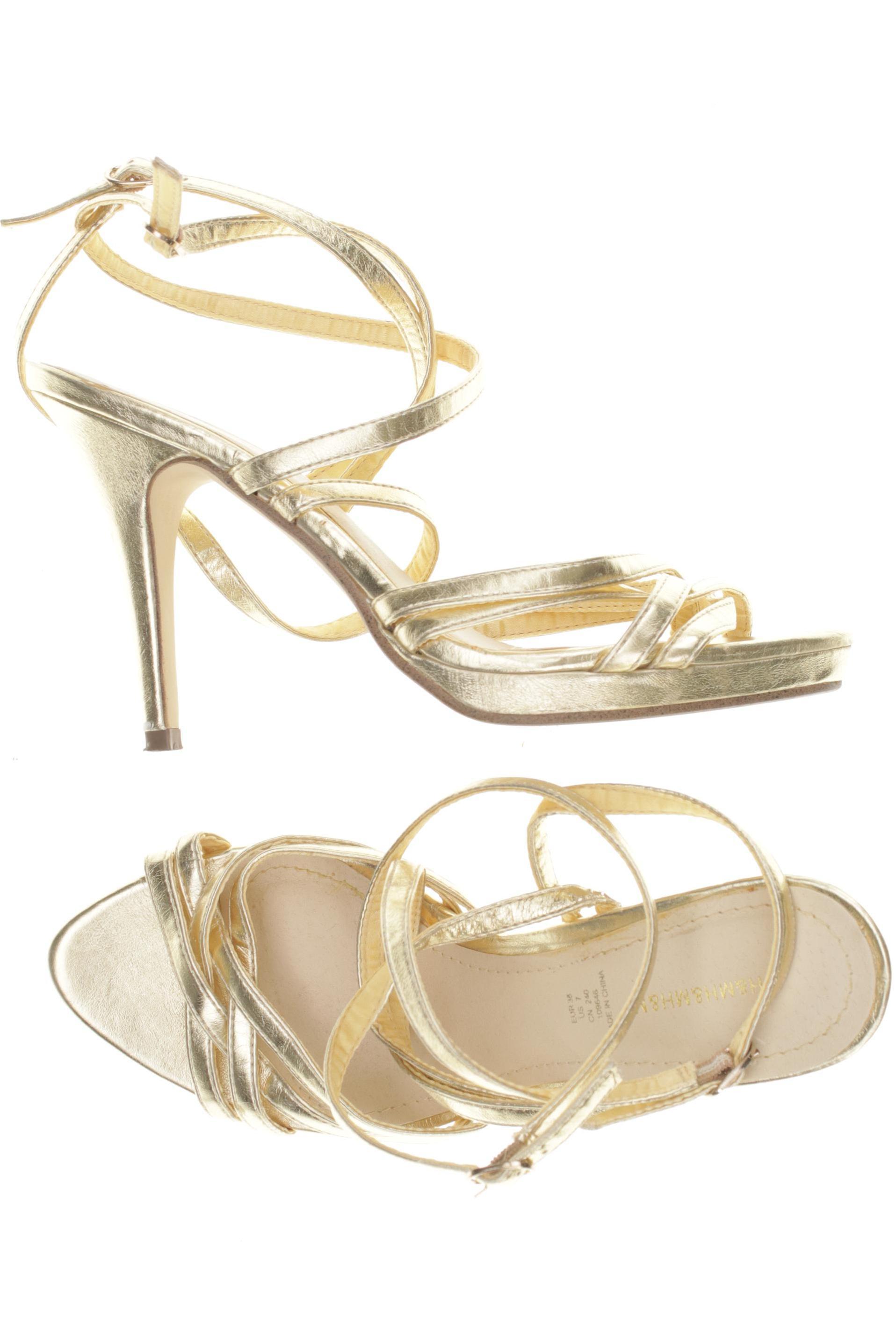 

H&M Damen Sandale, gelb, Gr. 38