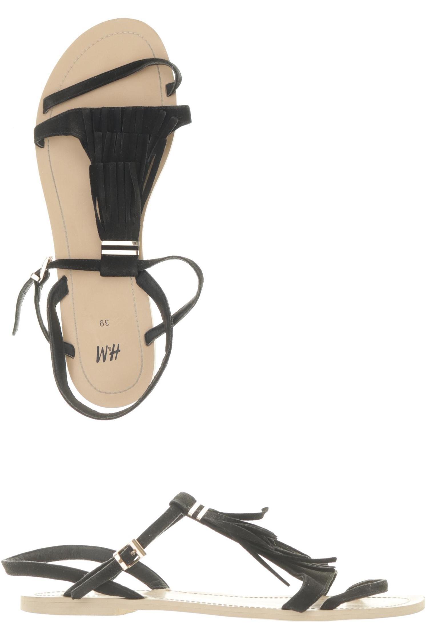 

H&M Damen Sandale, schwarz, Gr. 39