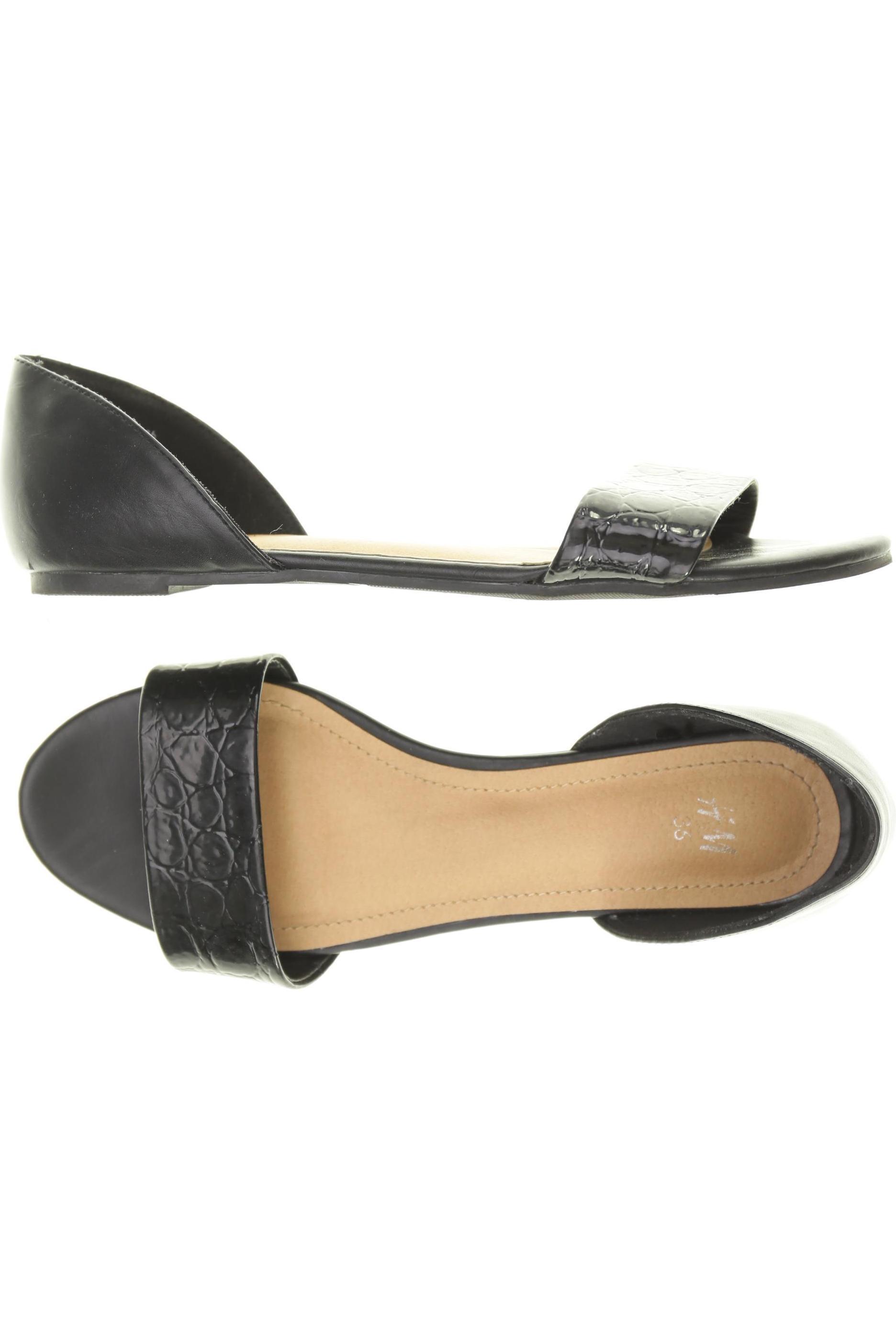 

H&M Damen Sandale, schwarz, Gr. 36