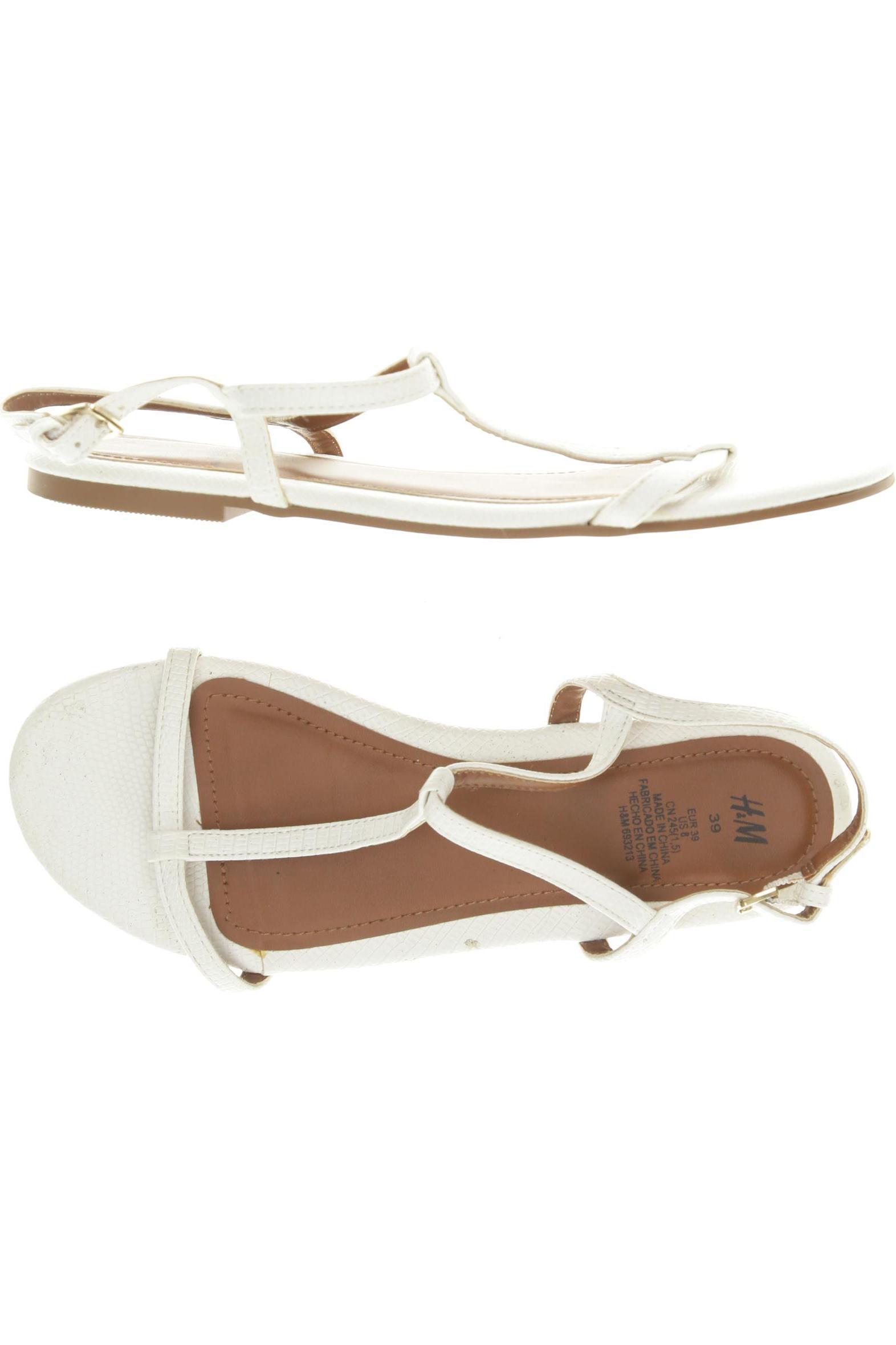 

H&M Damen Sandale, weiß, Gr. 39