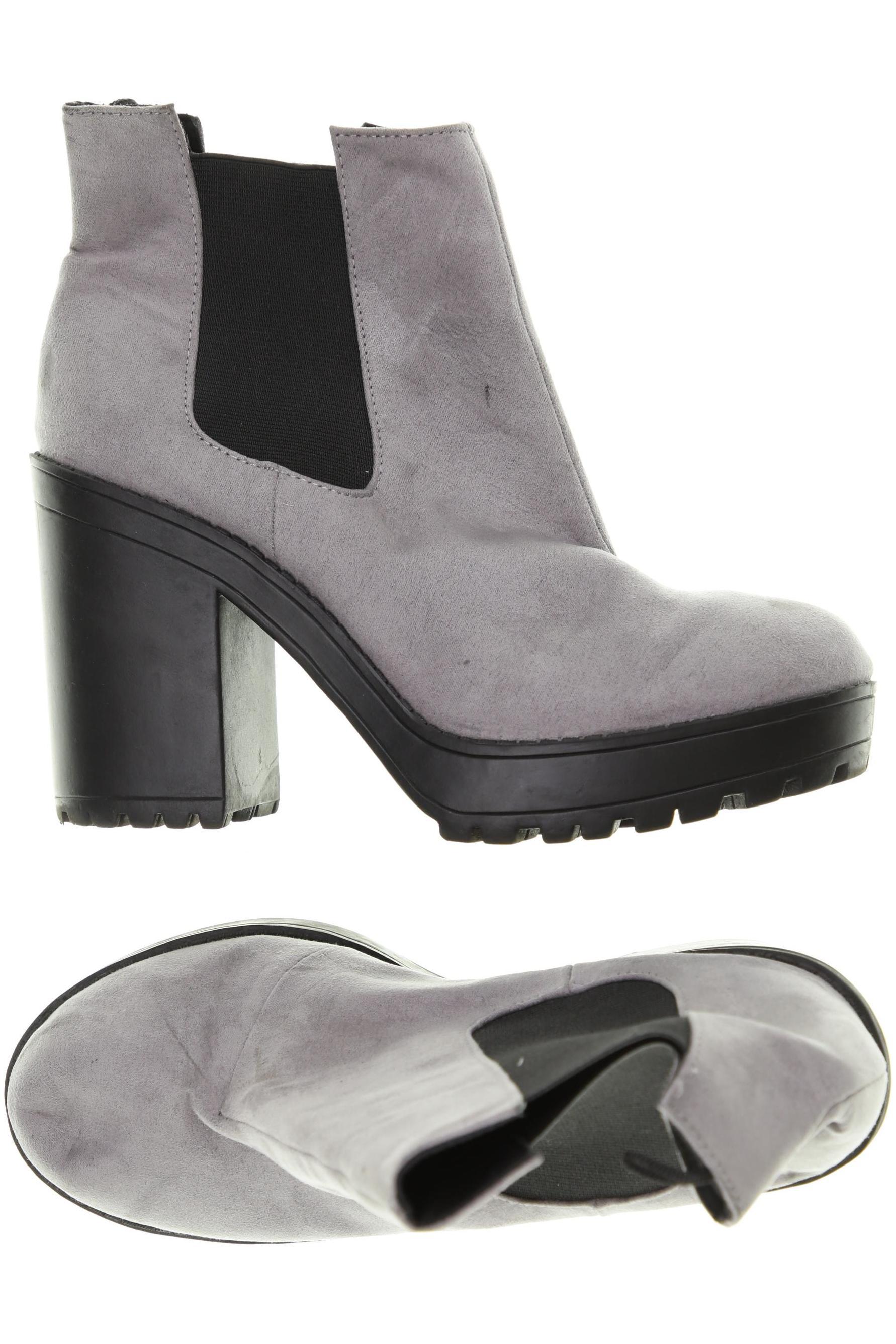 

H&M Damen Stiefelette, grau, Gr. 40