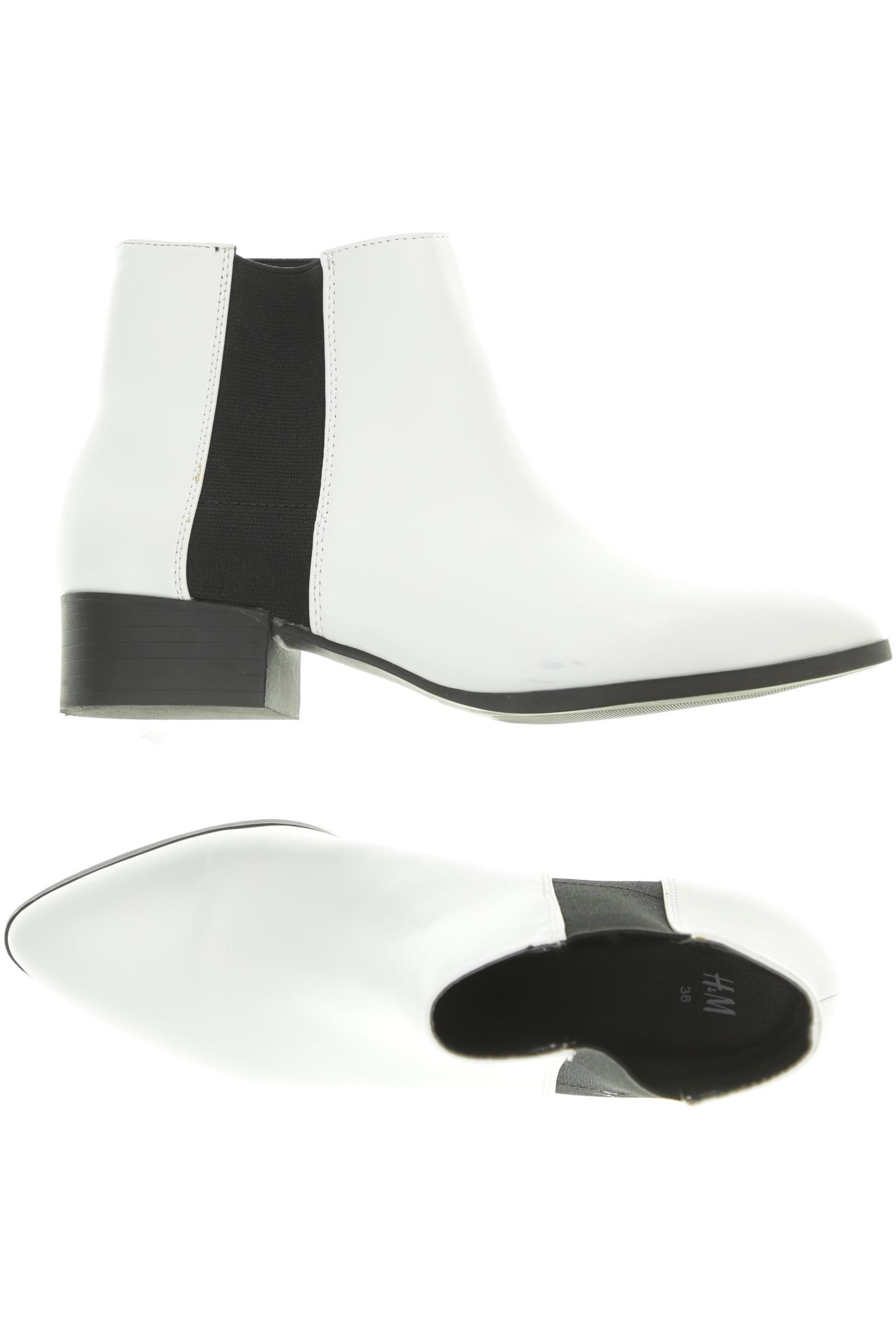 

H&M Damen Stiefelette, weiß, Gr. 38