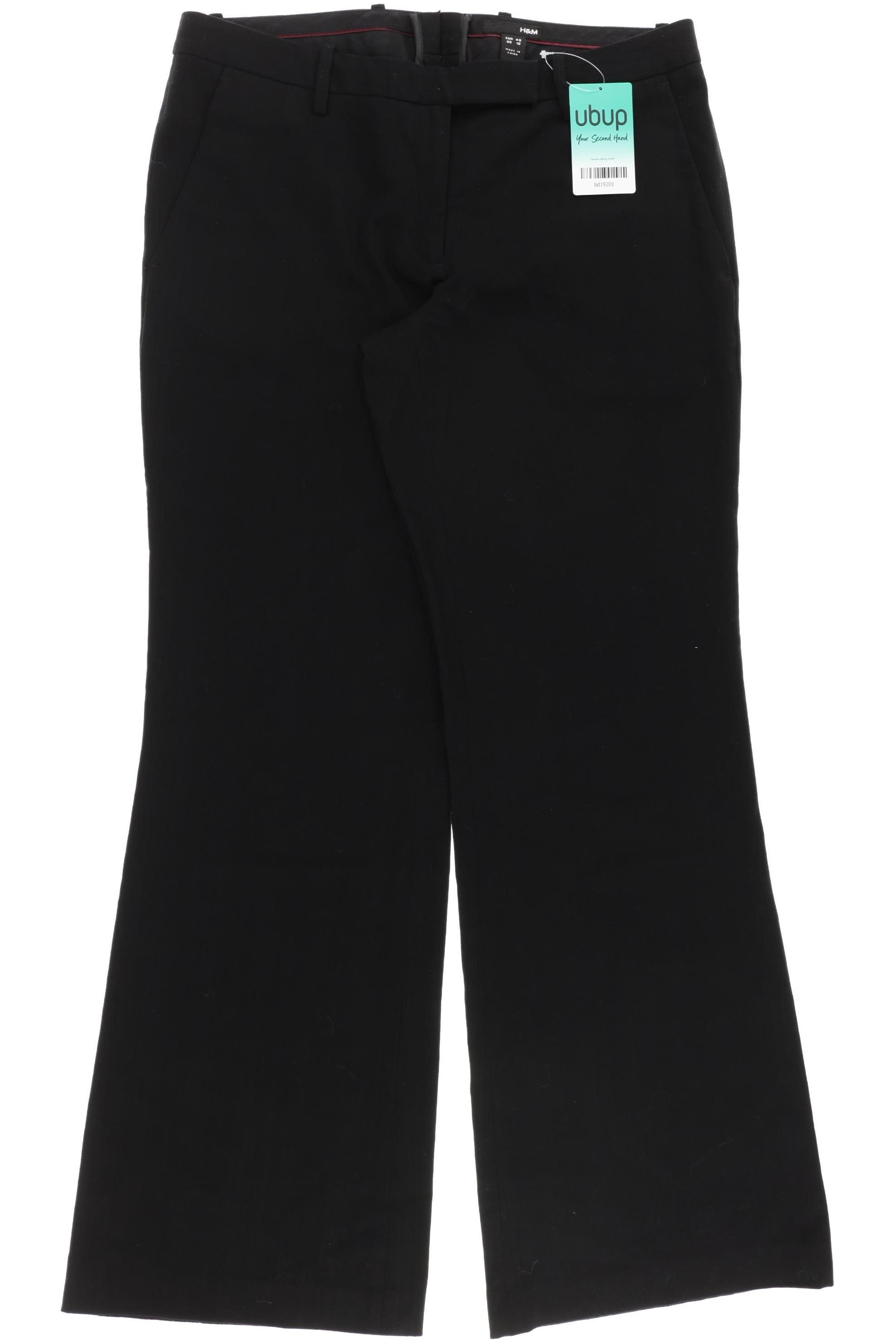 

H&M Damen Stoffhose, schwarz, Gr. 40