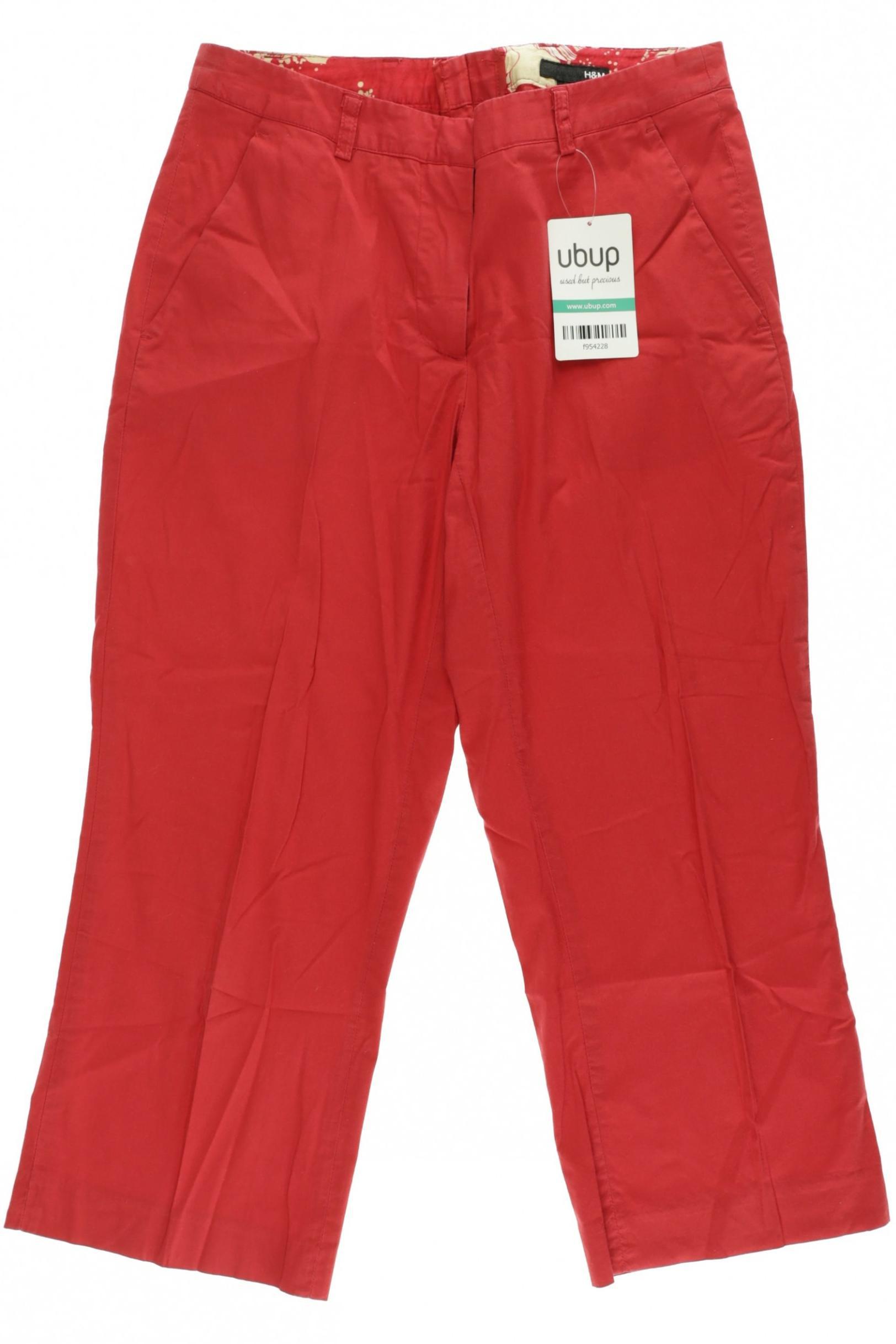 

H&M Damen Stoffhose, rot, Gr. 34