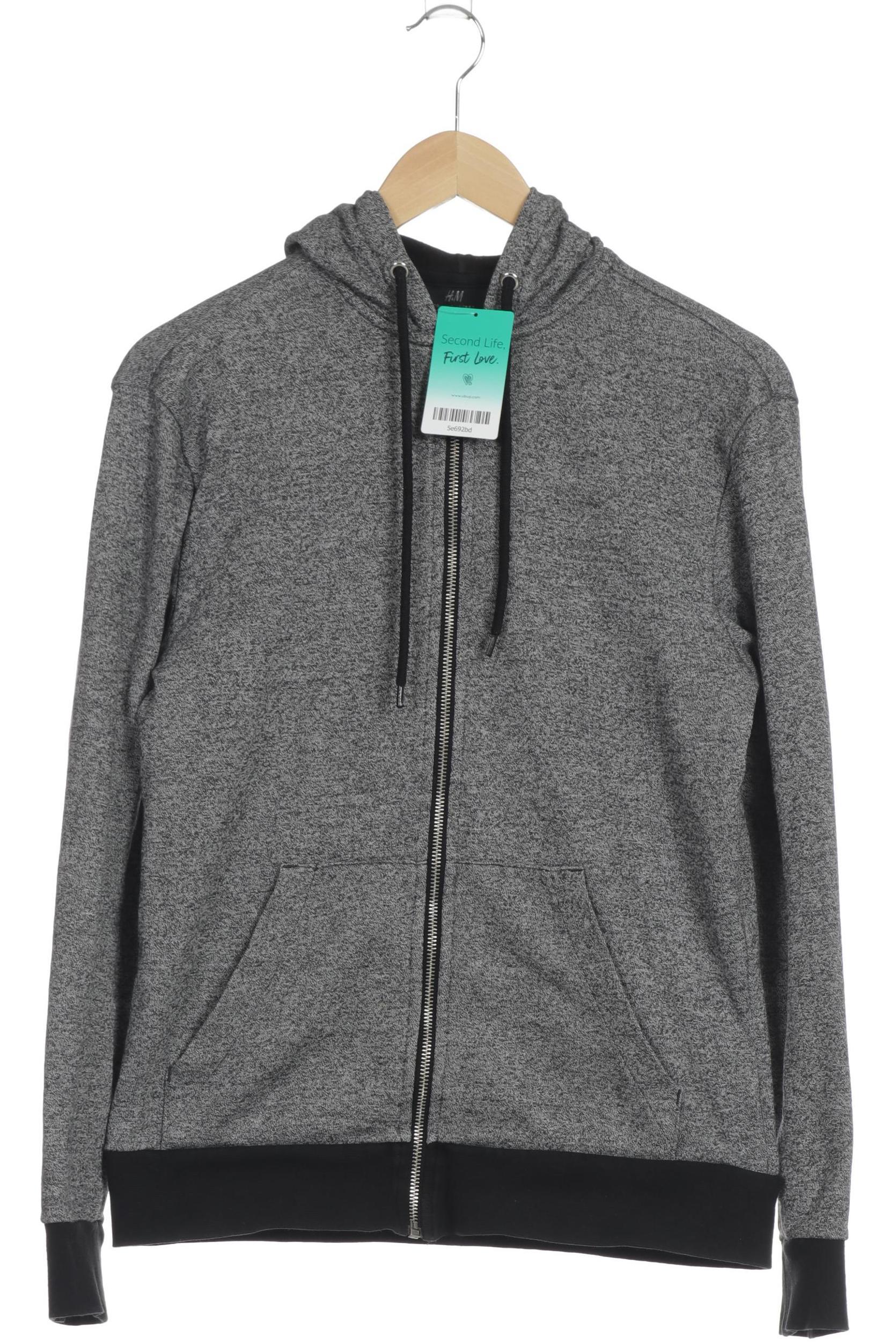 

H&M Herren Kapuzenpullover, grau, Gr.