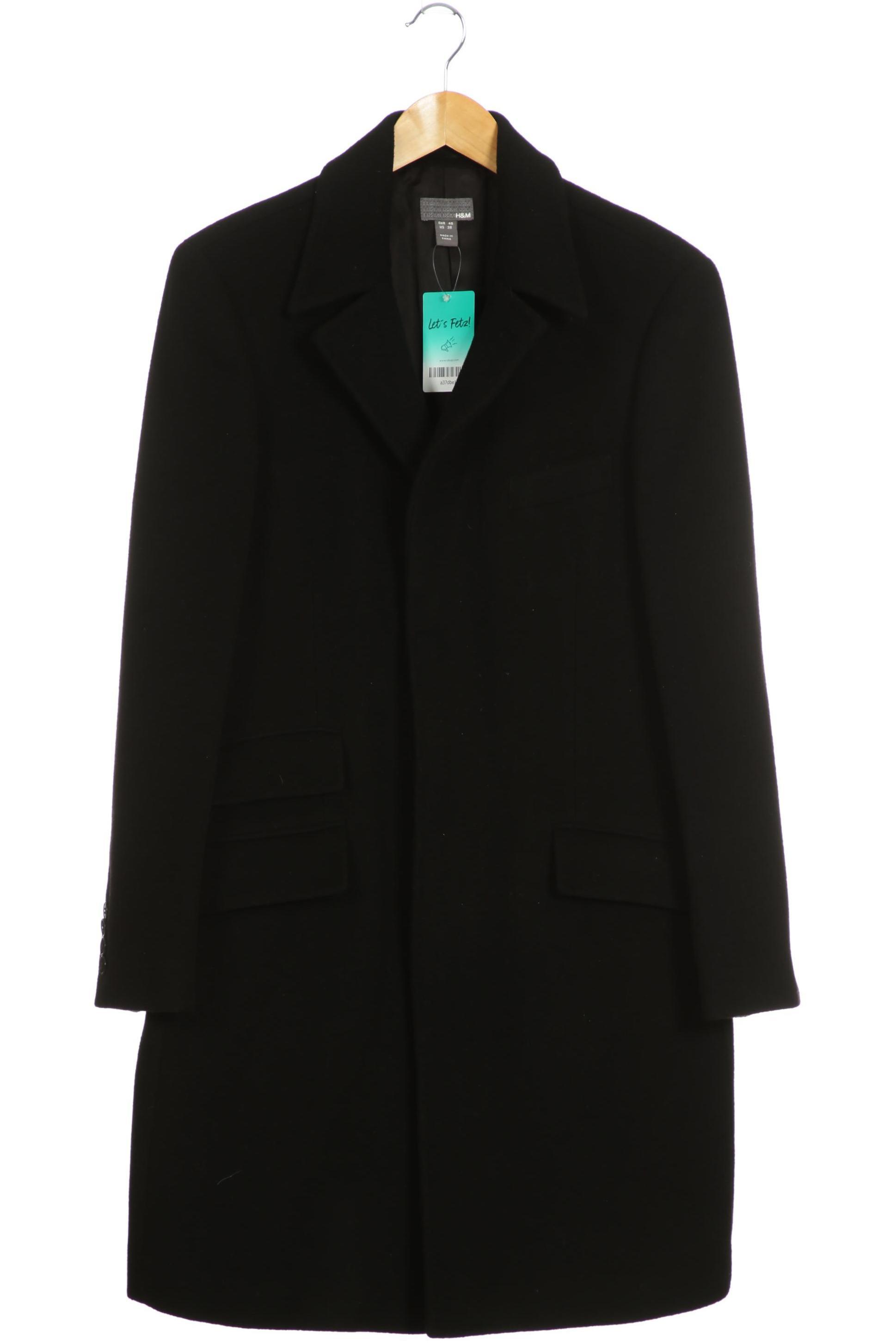 

H&M Herren Mantel, schwarz, Gr. 48