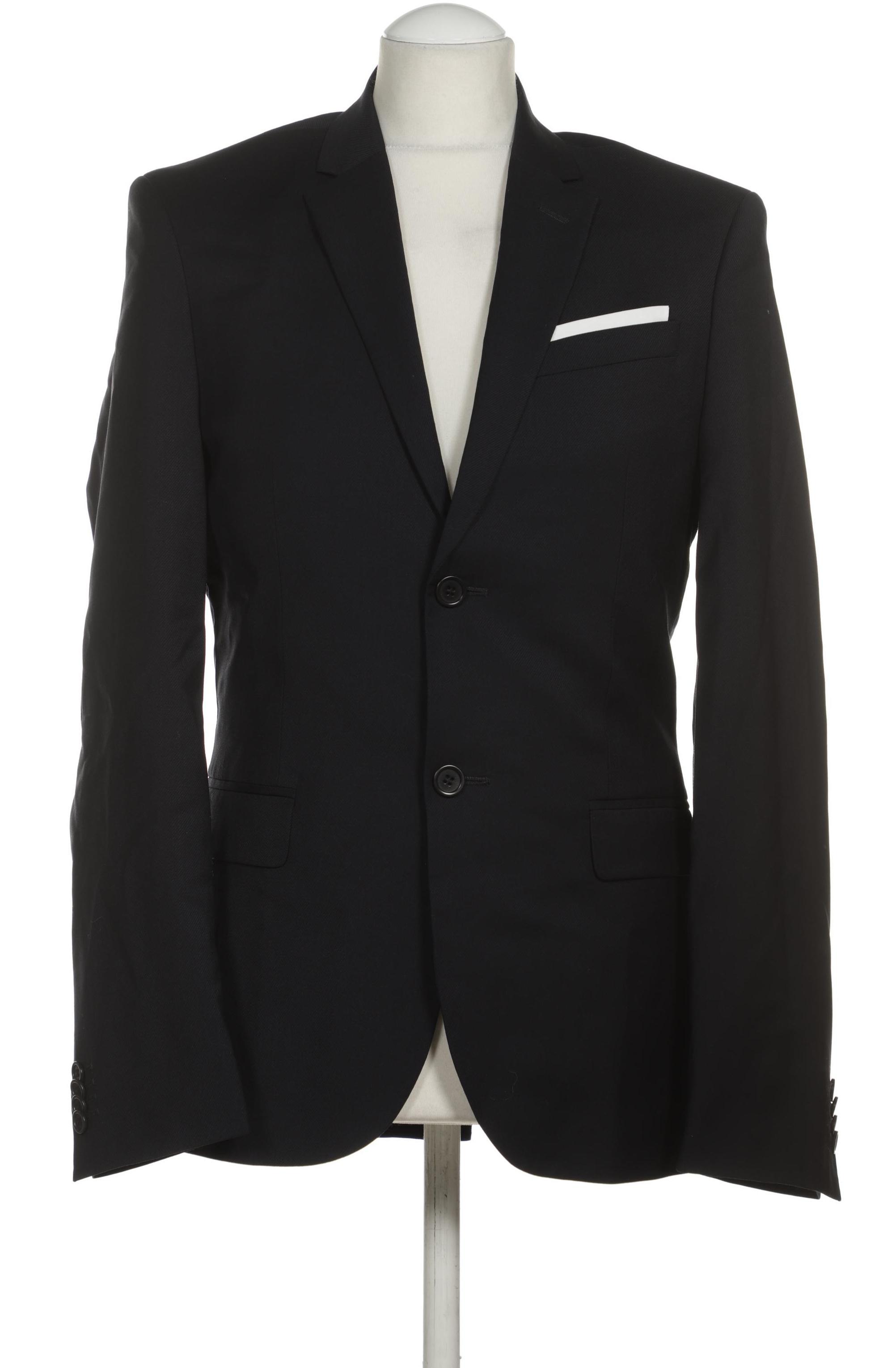 

H&M Herren Sakko, schwarz, Gr. 46