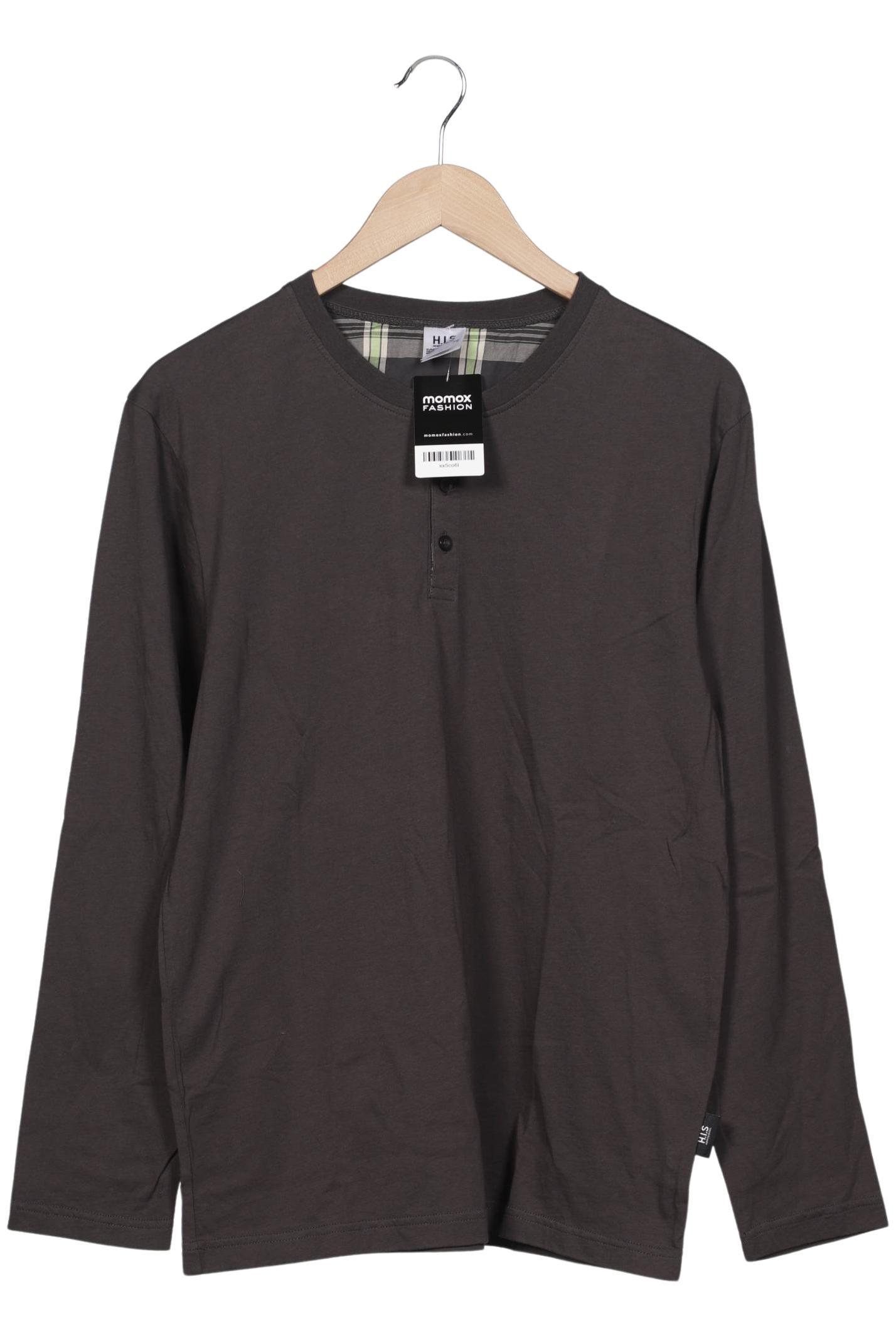 

H.i.s Herren Langarmshirt, grau, Gr. 48