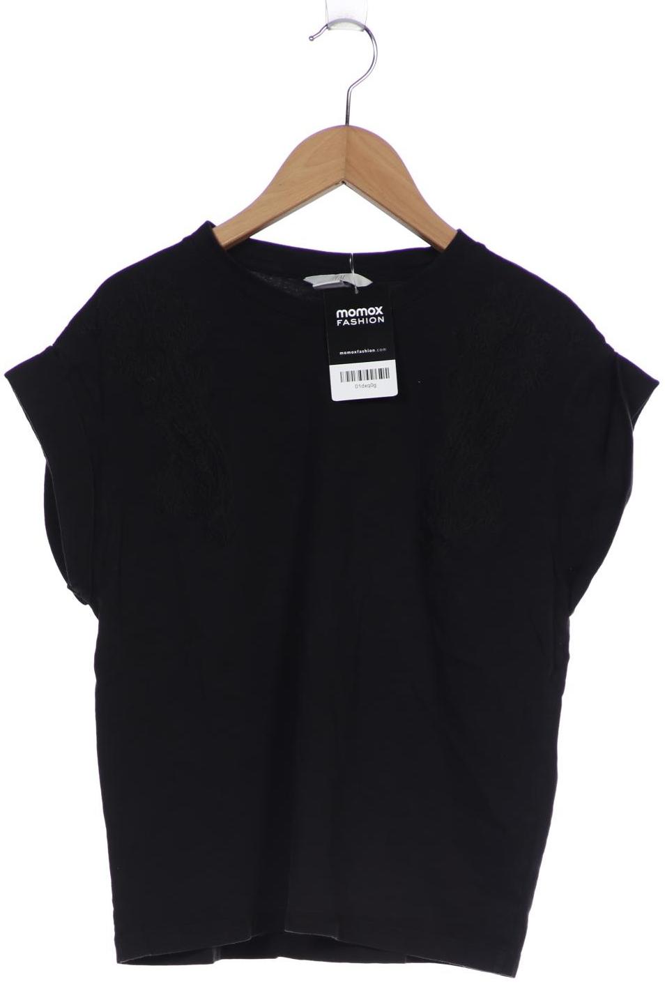 

H&M Damen T-Shirt, schwarz