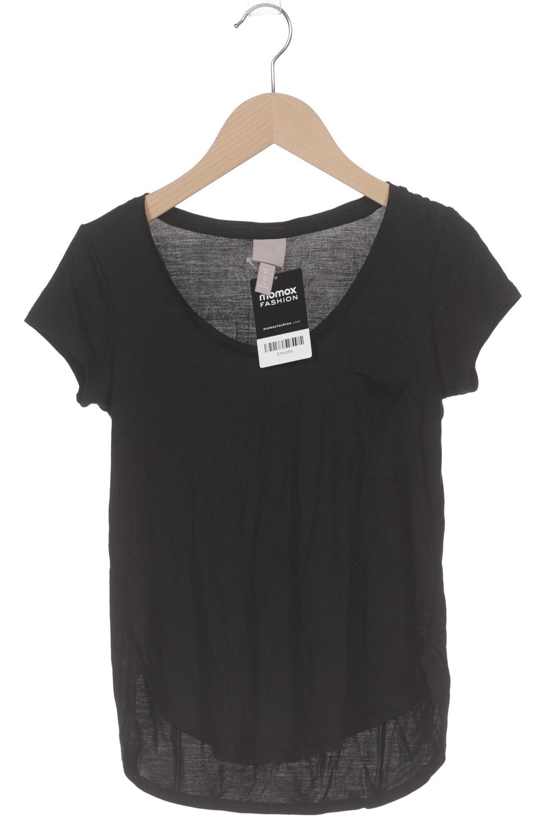 

H&M Damen T-Shirt, schwarz, Gr. 34