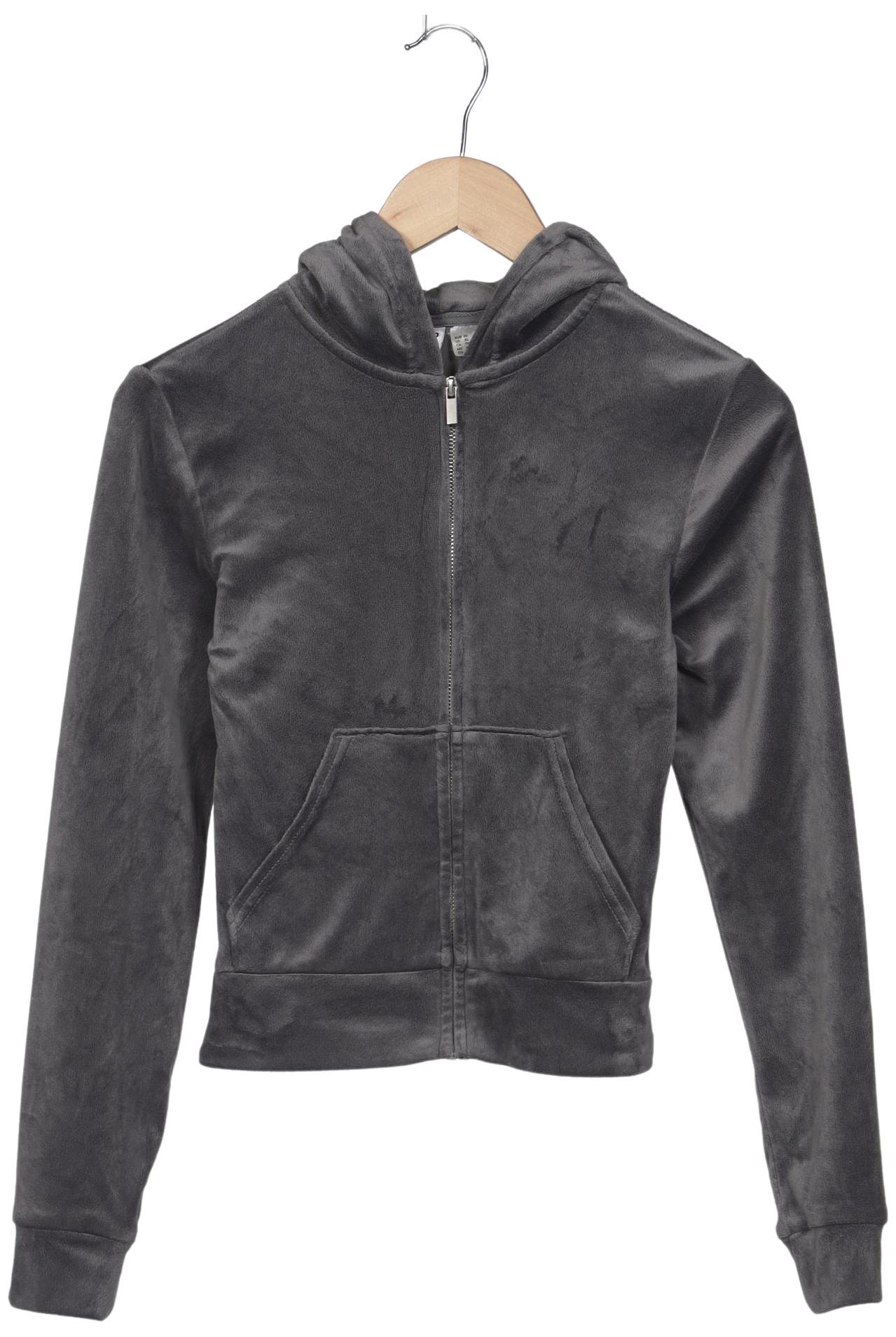 

H&M Damen Kapuzenpullover, grau, Gr. 34