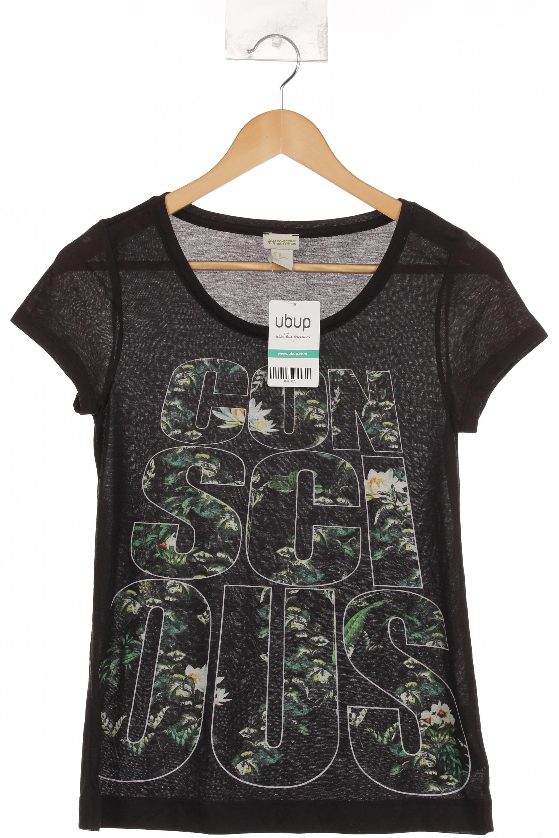 

H&M Damen T-Shirt, schwarz, Gr. 34