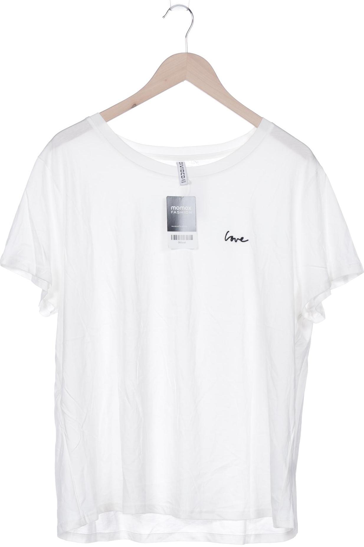 

H&M Damen T-Shirt, weiß, Gr. 46