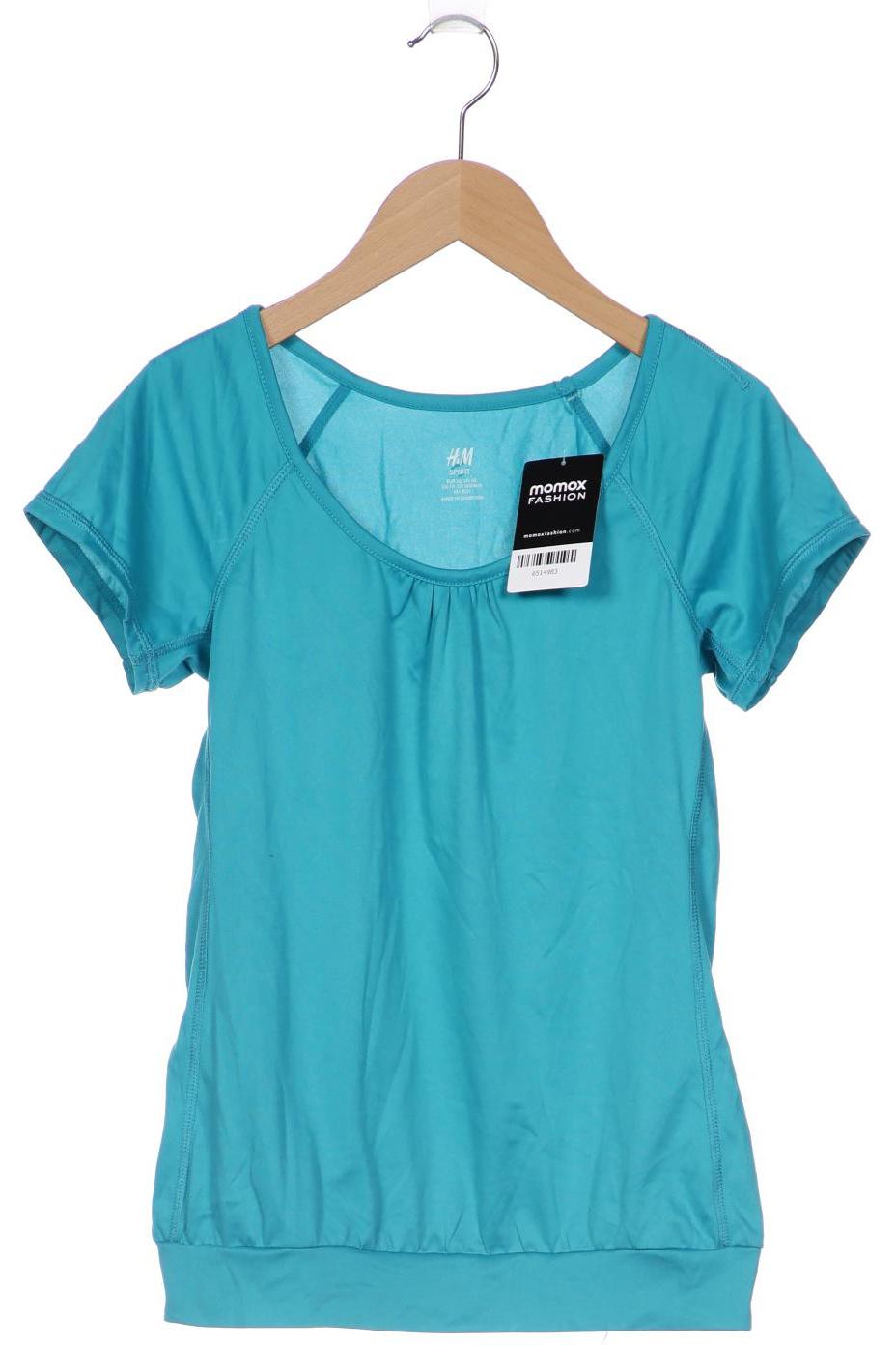 

H&M Damen T-Shirt, türkis, Gr. 34