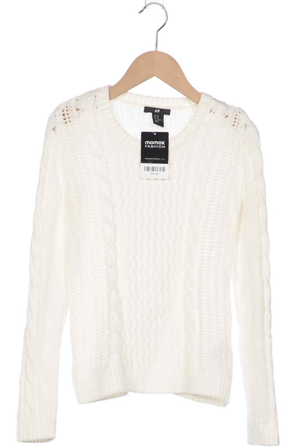 

H&M Damen Pullover, weiß, Gr. 34