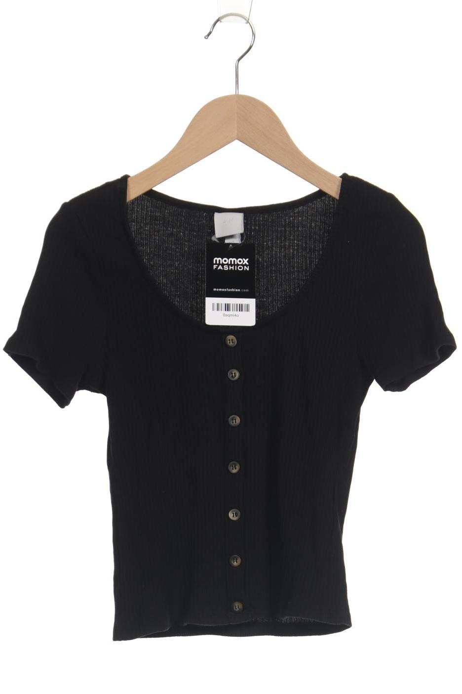 

H&M Damen T-Shirt, schwarz, Gr. 34