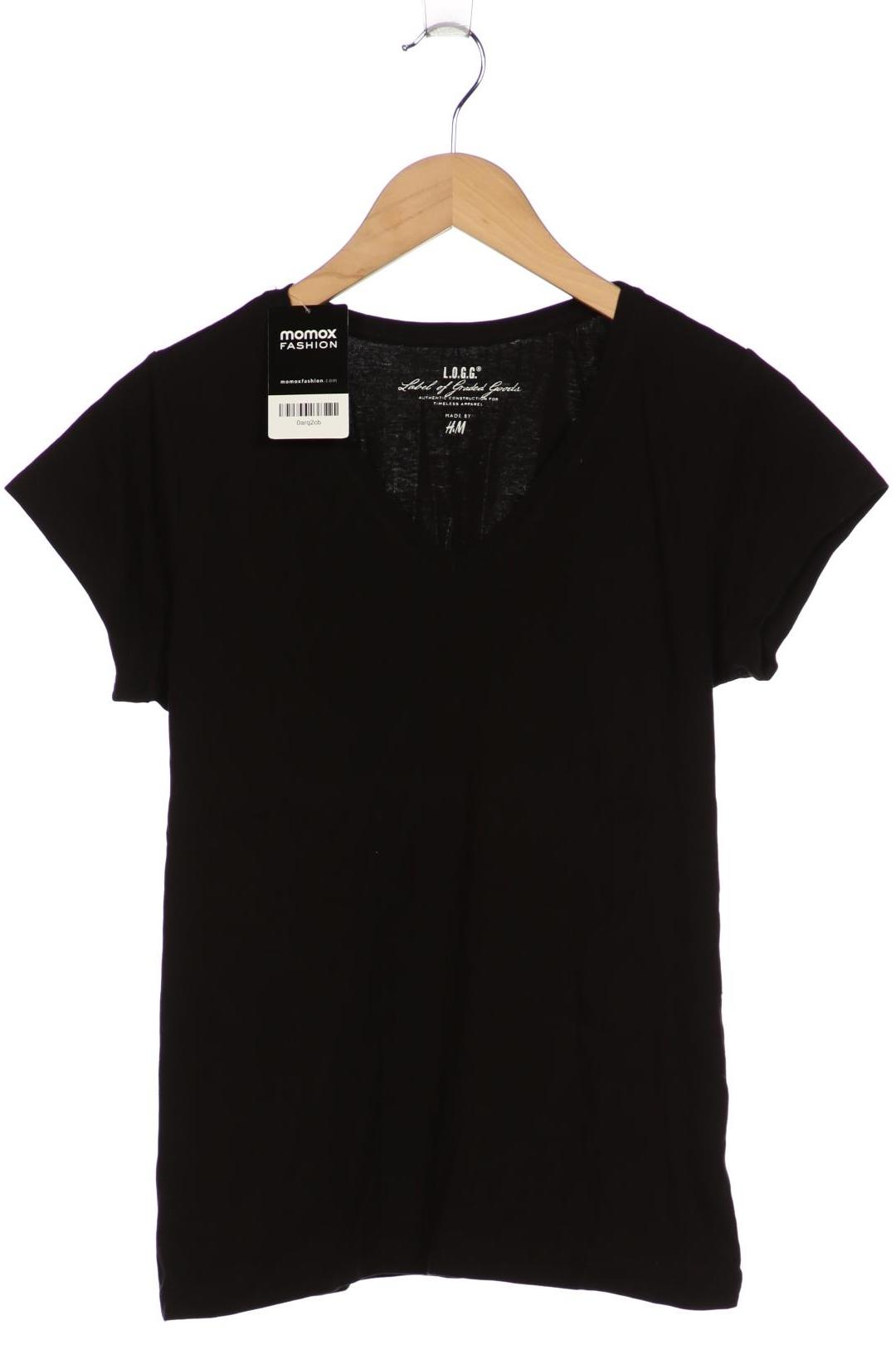 

H&M Damen T-Shirt, schwarz, Gr. 38