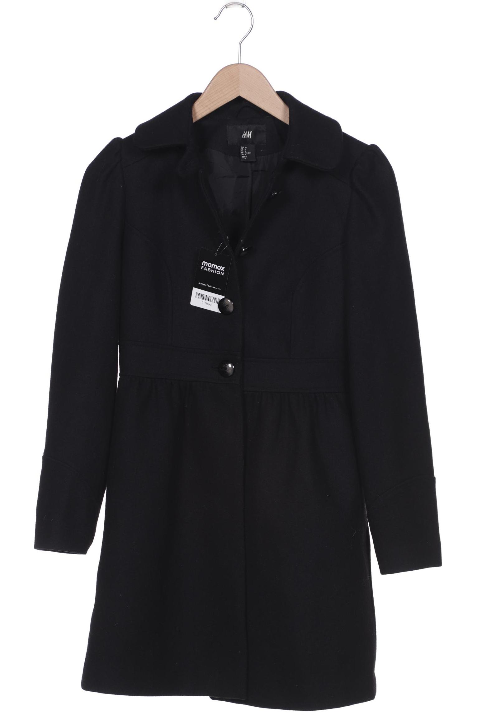 

H&M Damen Mantel, schwarz, Gr. 36