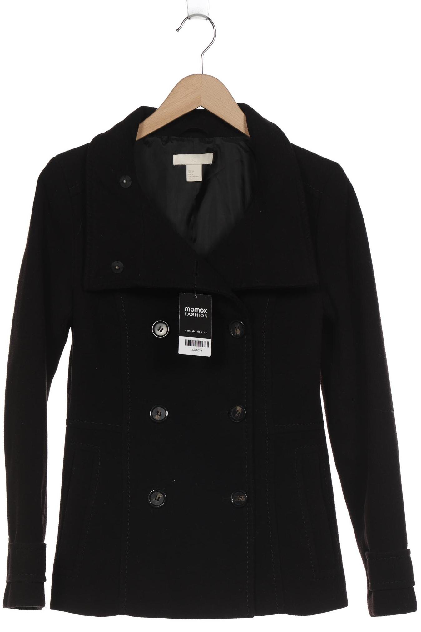 

H&M Damen Mantel, schwarz, Gr. 38