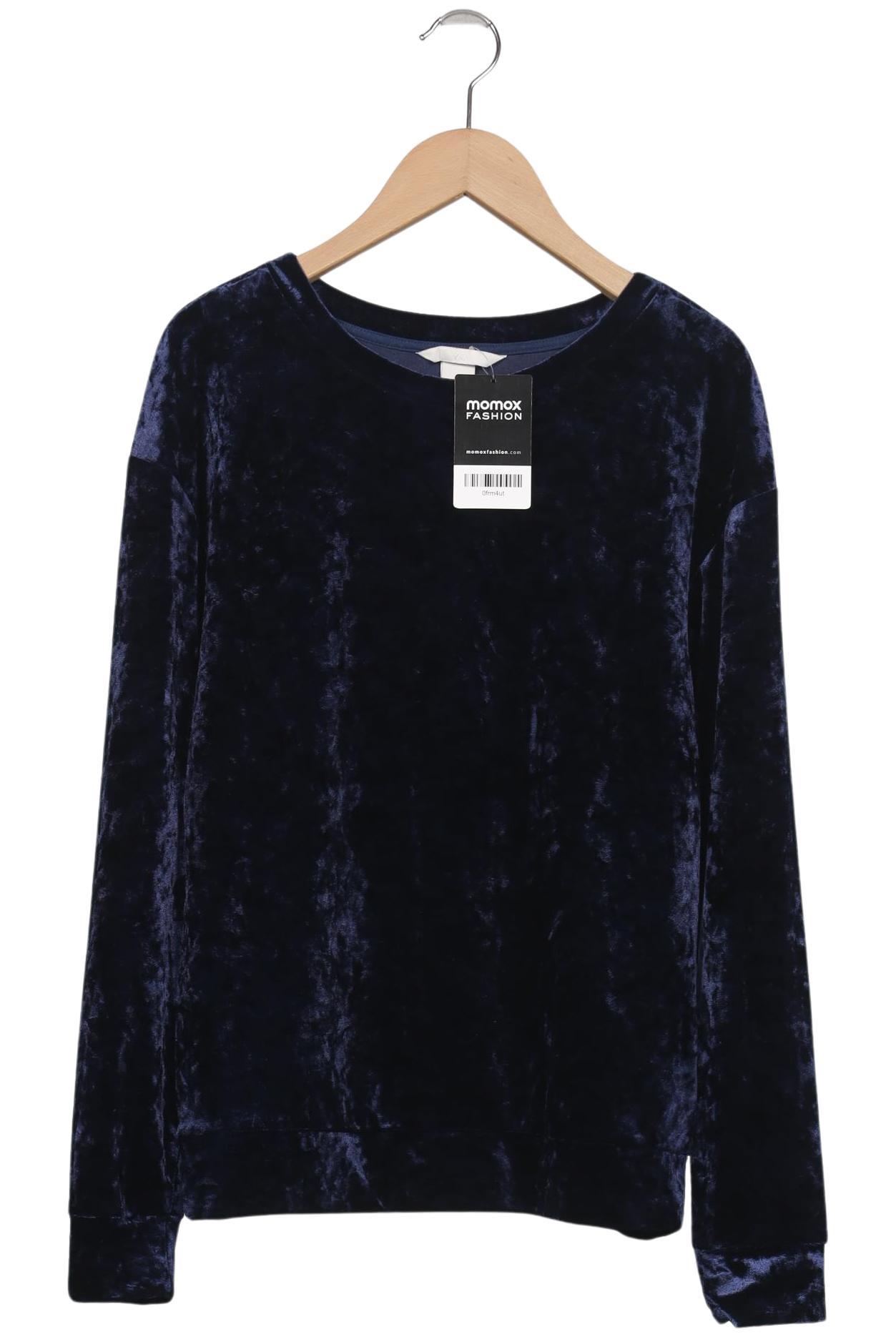

H&M Damen Langarmshirt, marineblau, Gr. 34